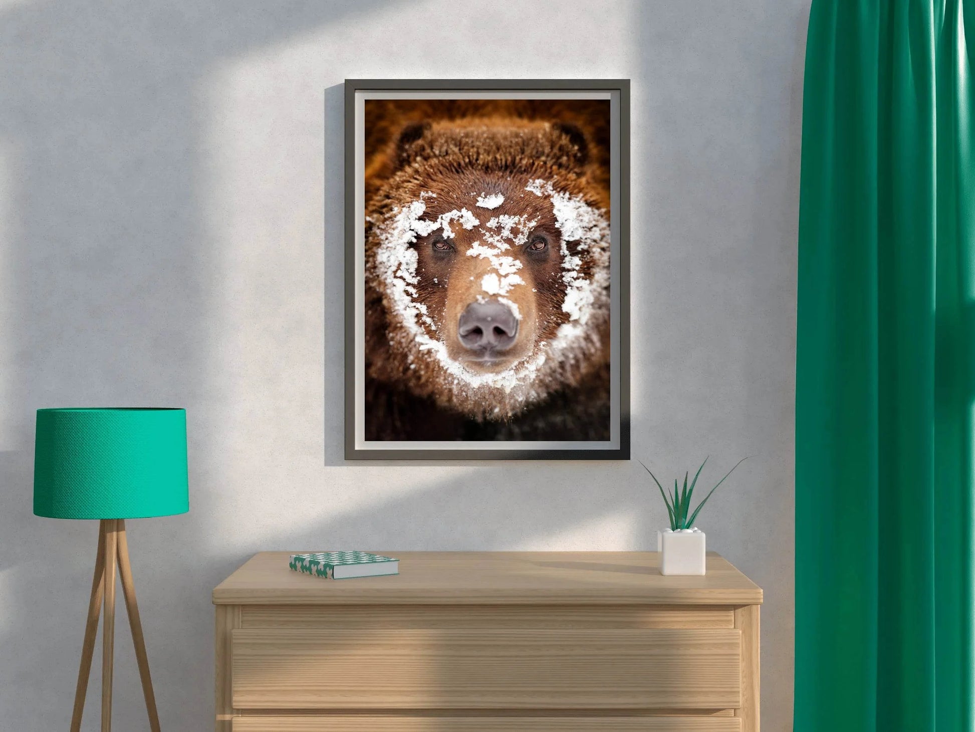 Grizzly Bear Animal Wall Art - beink online art store