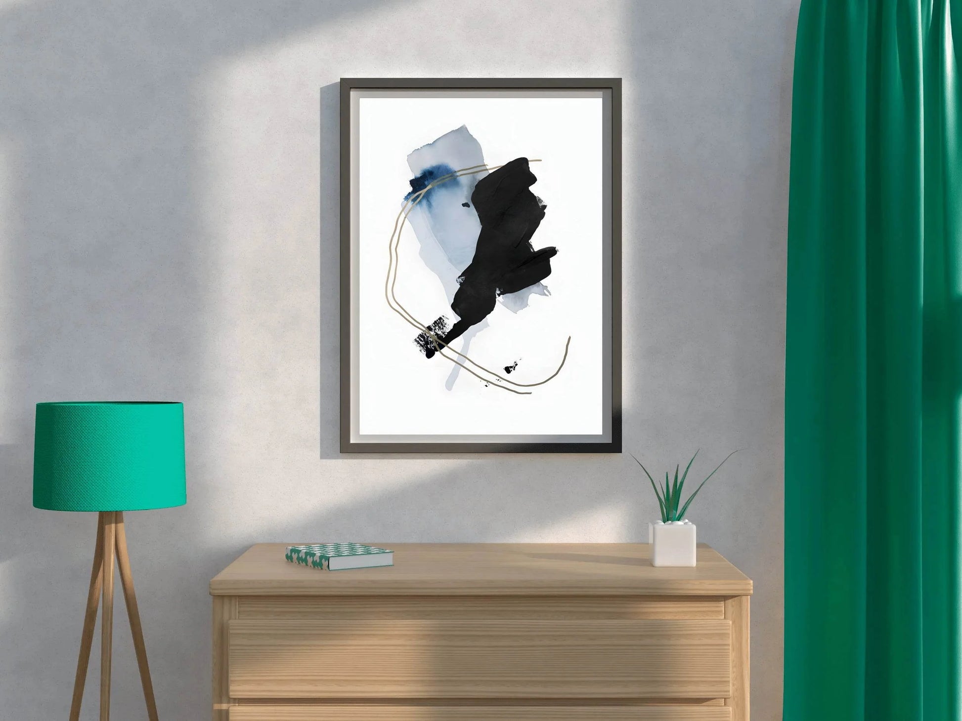 Ink and Watercolor Composition Wall Art - beink online art store