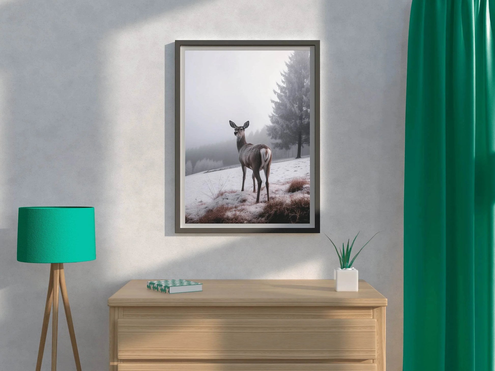 Red Deer Animal Wall Art - beink online art store