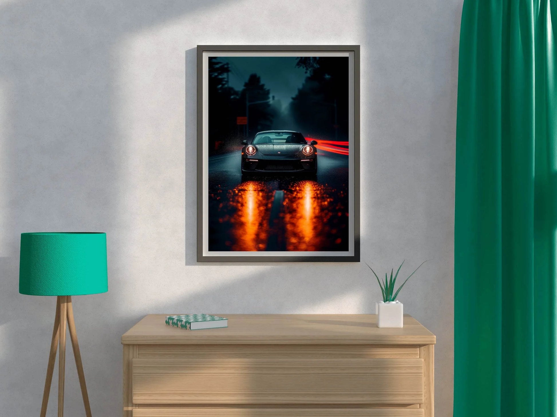 Dark Green Porsche 911 RS Wall Art - beink online art store