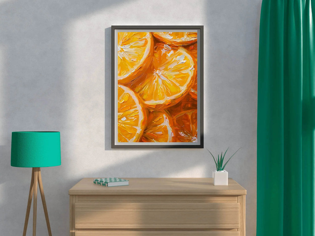 Vibrant Orange Wedges Wall Art - beink online art store