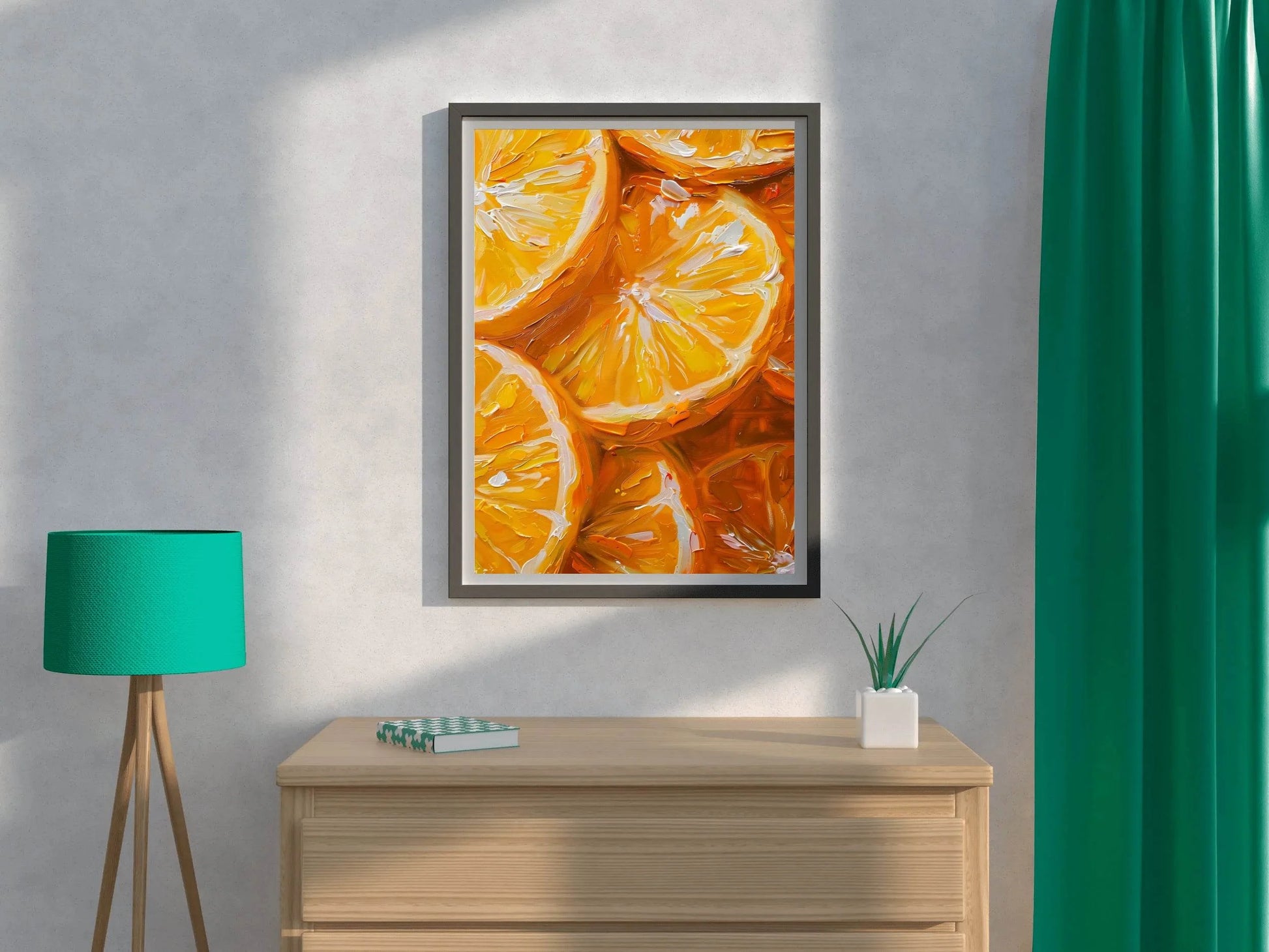 Vibrant Orange Wedges Wall Art - beink online art store