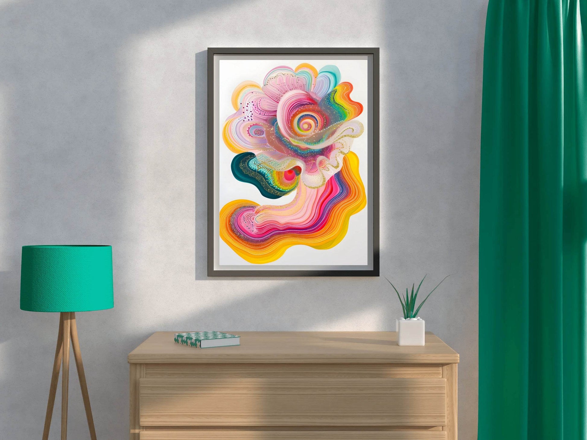 Beautiful Watercolor Paint Flower Digital Art - beink online art store