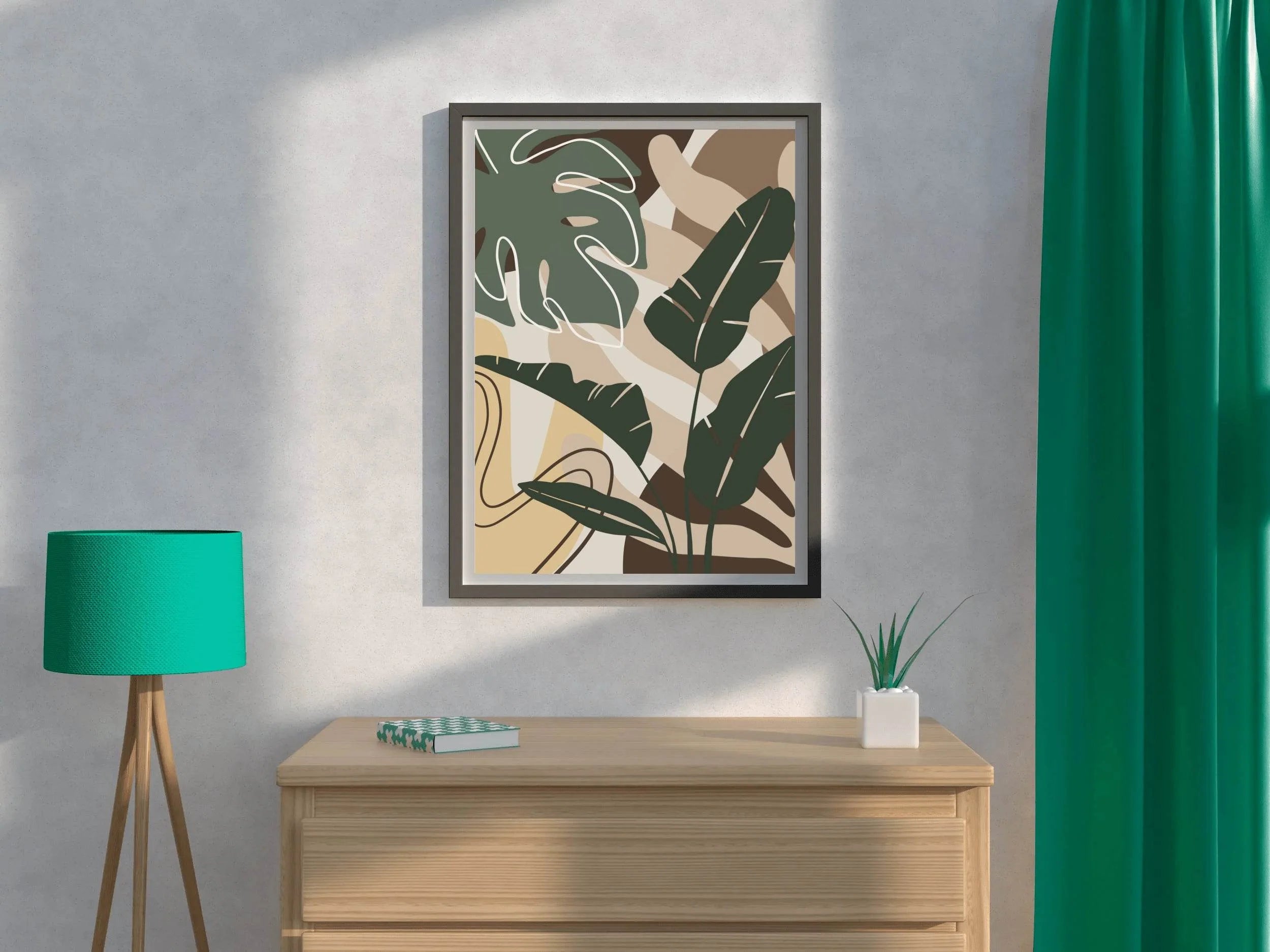 Green Abstract Foliage ArtWork - beink online art store