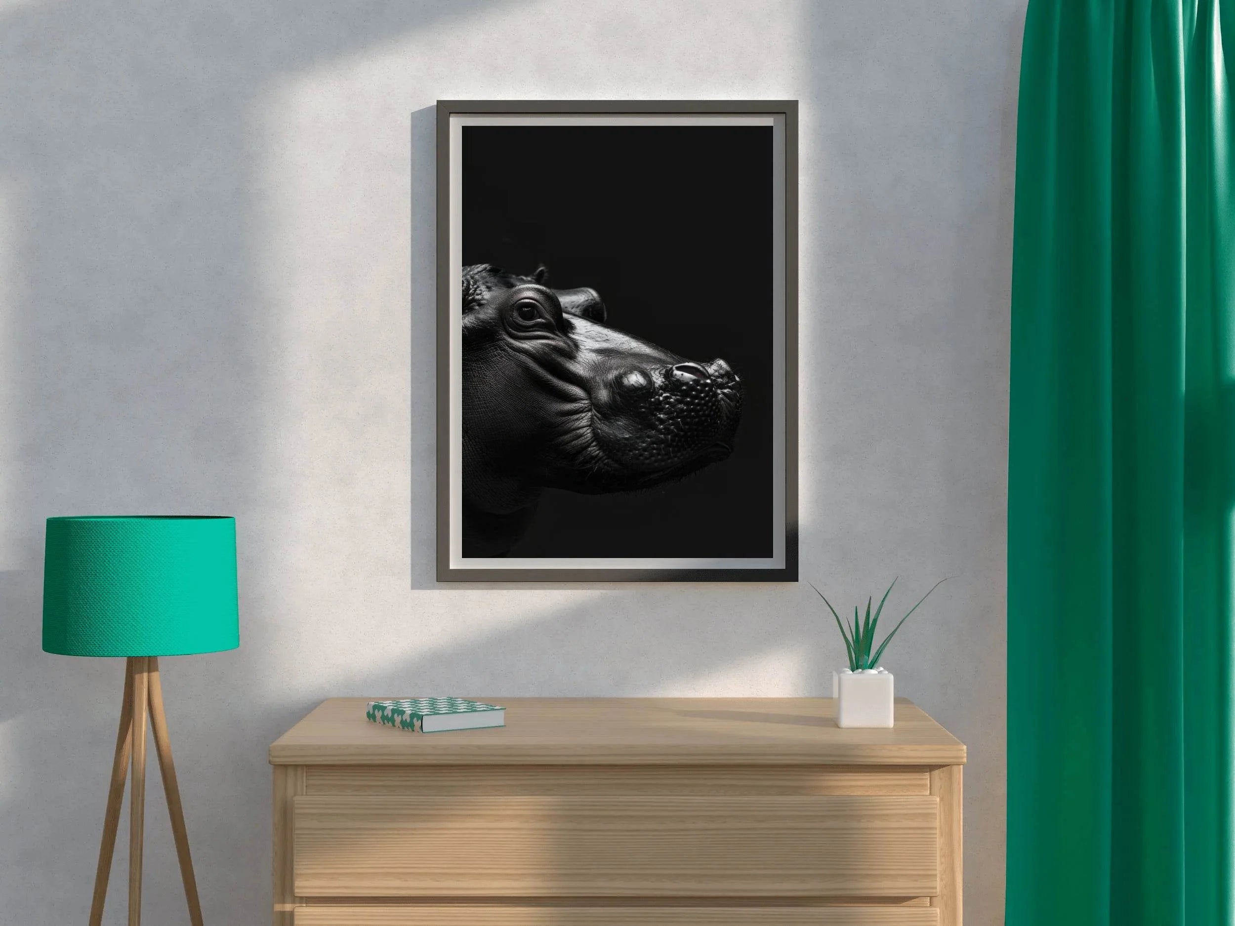 Rhinoceros Black & White Wall Art - beink online art store