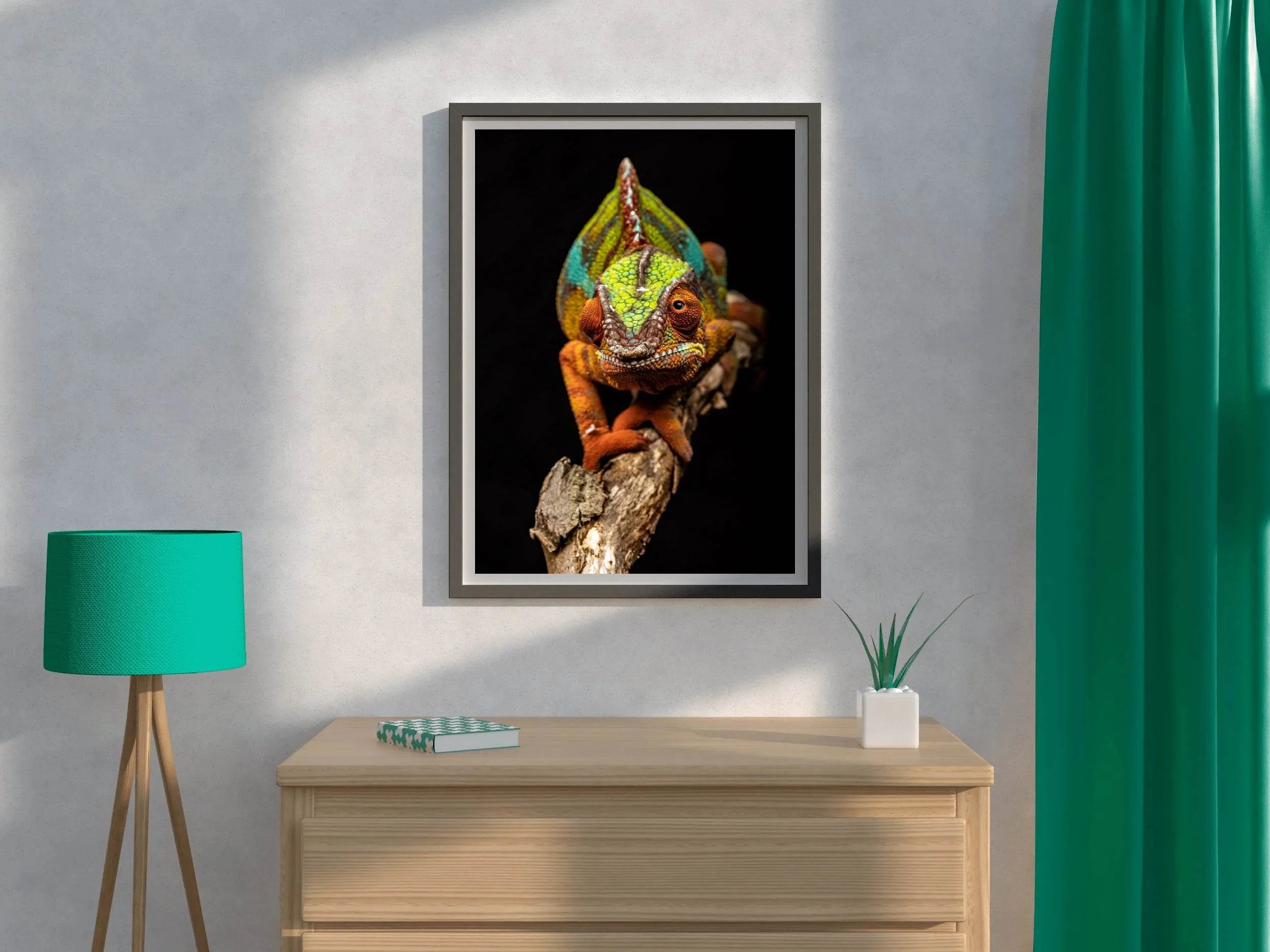 Panther Chameleon Animal Wall Art - beink online art store