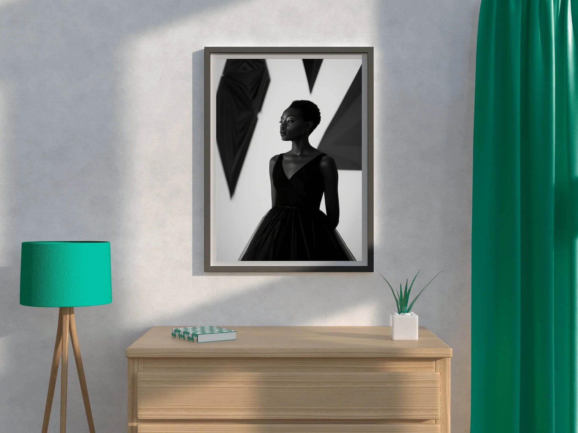Black-White Portrait Of African Woman Wall Art - beink online art store