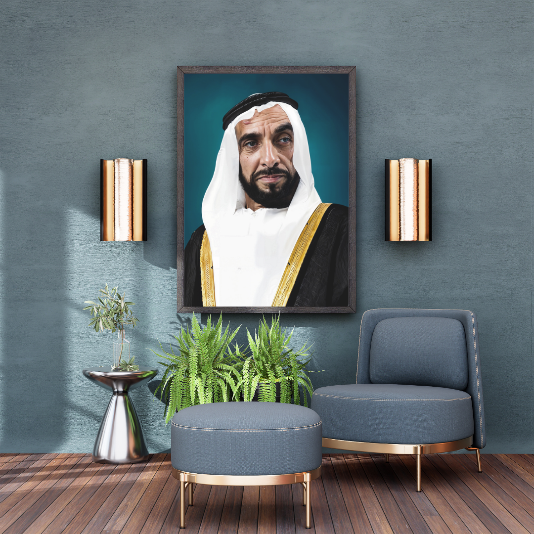 His Highness Sheikh Zayed Bin Sultan Al Nahyan Art Print 2