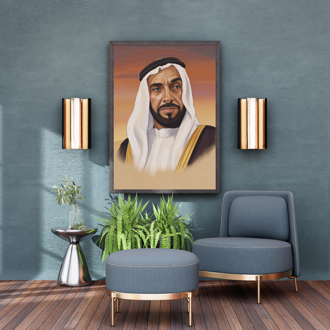 His Highness Sheikh Zayed Bin Sultan Al Nahyan Art Print 4