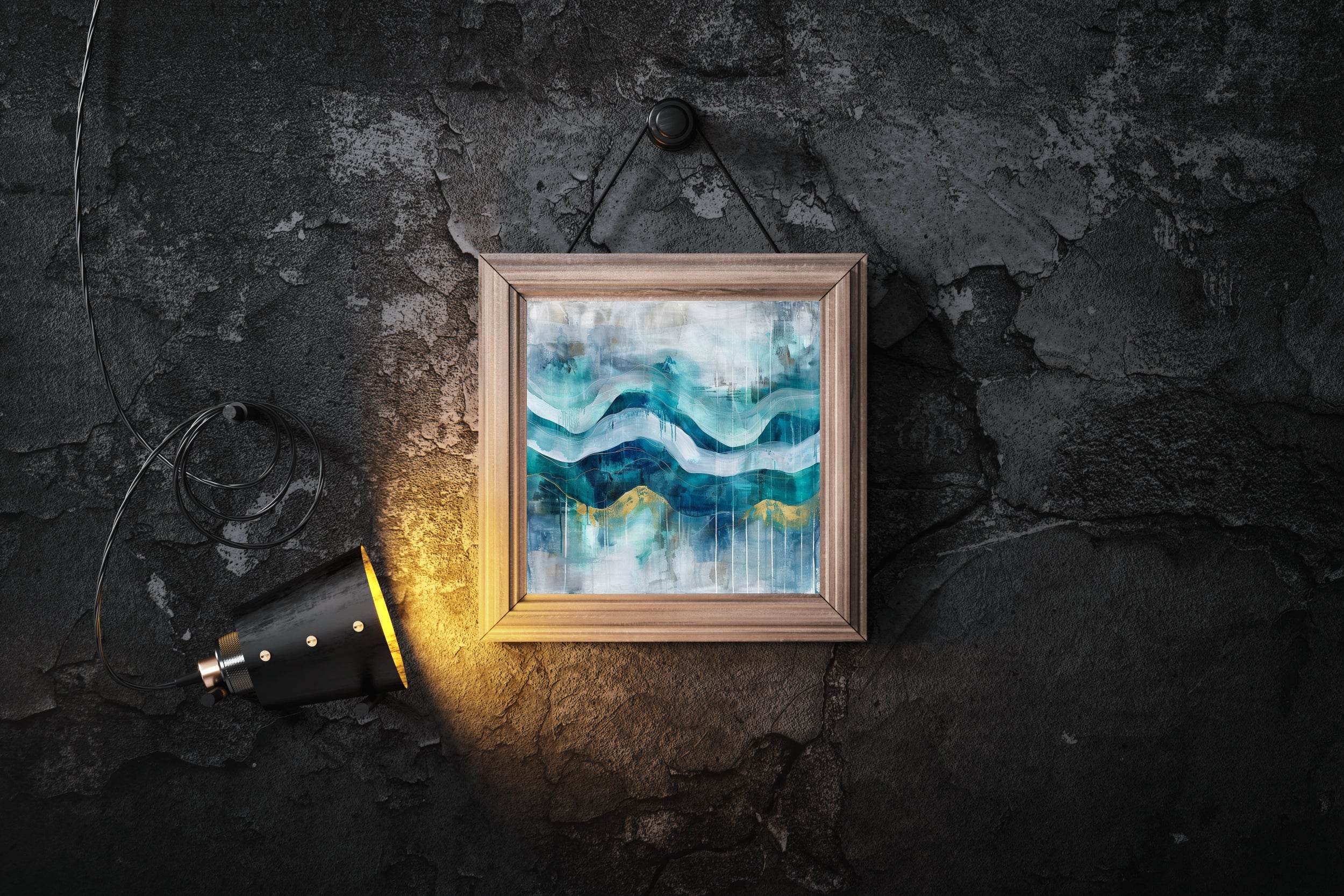 Mountain Brush Strokes Abstract Wall Art - beink online art store