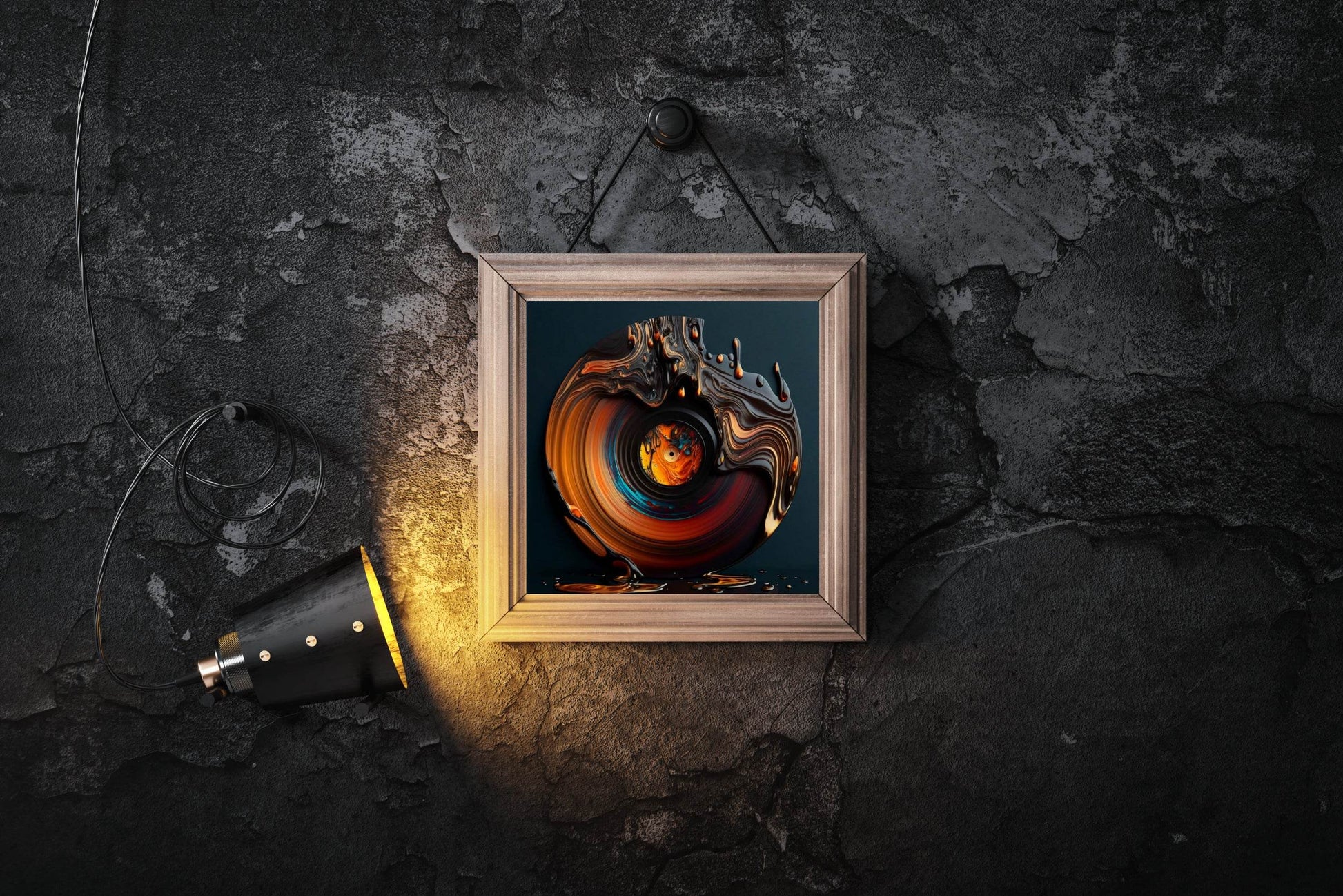3D Bouncing Orange Circle Abstract Wall Art - beink online art store