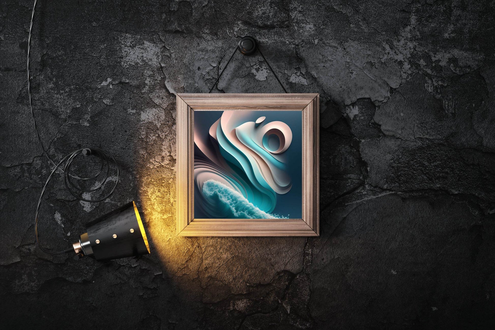 Colorful Water Waves Abstract Wall Art - beink online art store