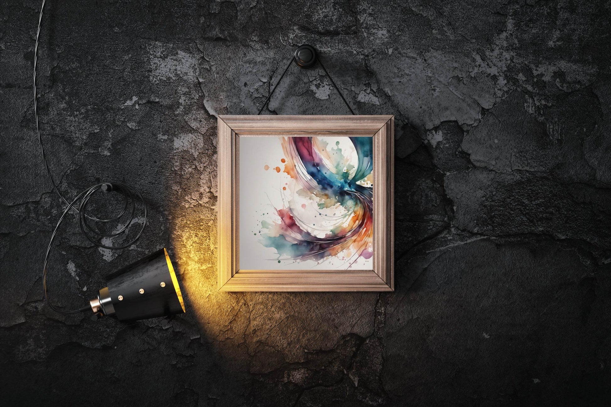 Water Color Circular Strokes Abstract Wall Art - beink online art store