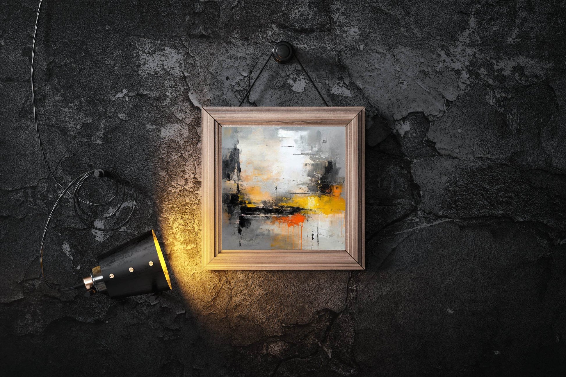 Ship in a Sea Brush Strokes Abstrat Wall Art - beink online art store