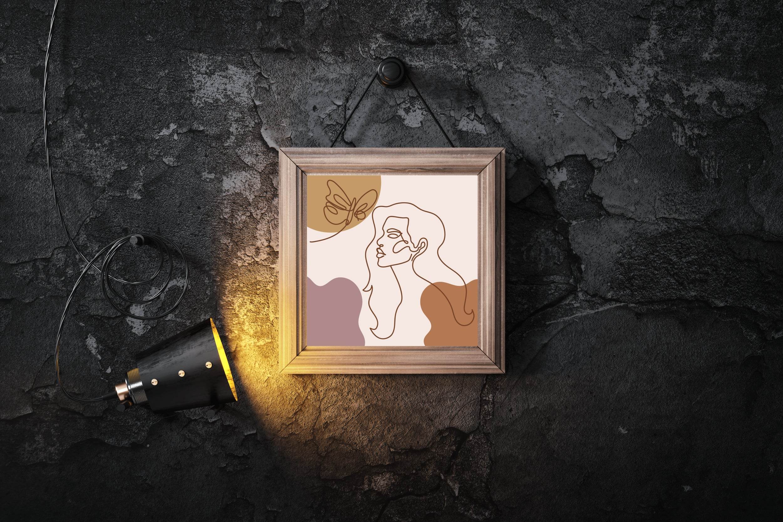 Linear Blonde Girl Wall Art - beink online art store
