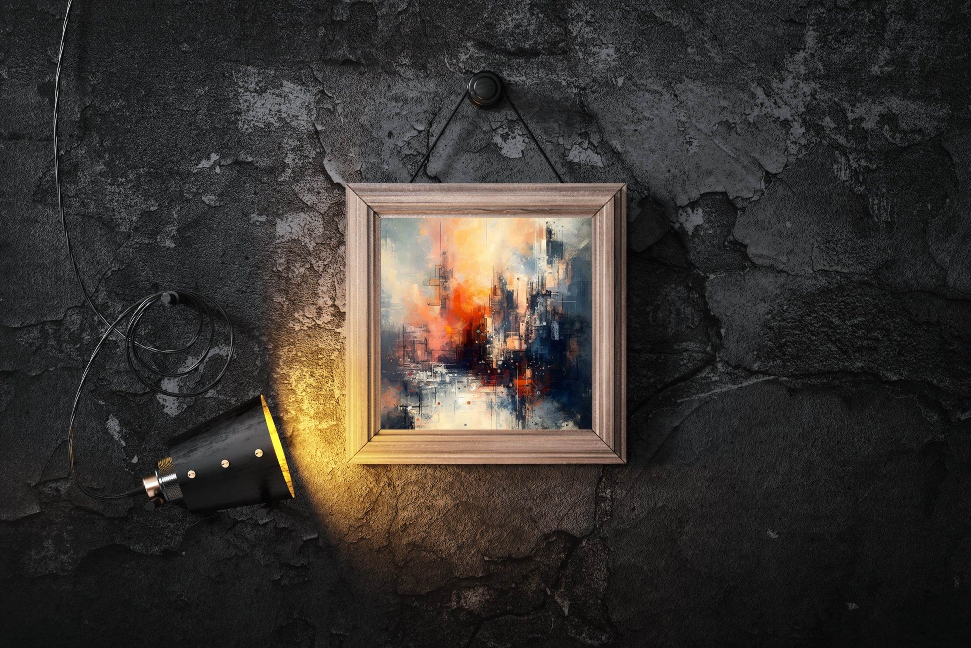 Buildings on Brush Strokes Wall Art - beink online art store
