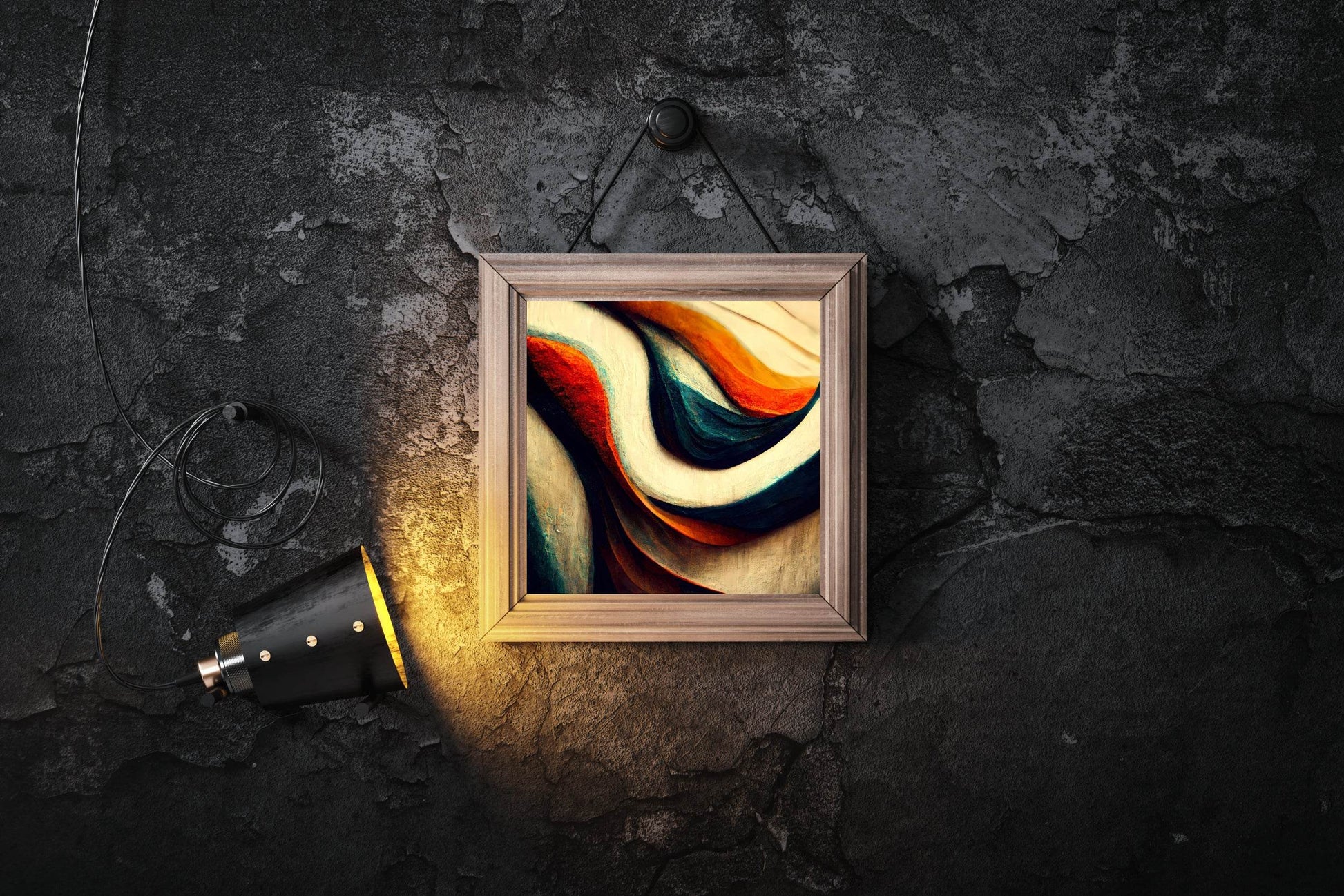 Bold Color Paper Curves Abstract Wall Art - beink online art store