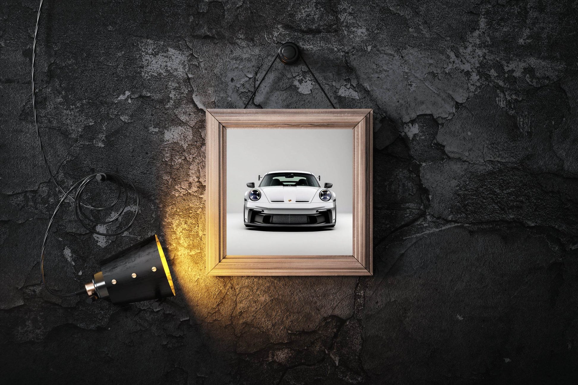 Porsche GT3 R GREY Wall Art - beink online art store
