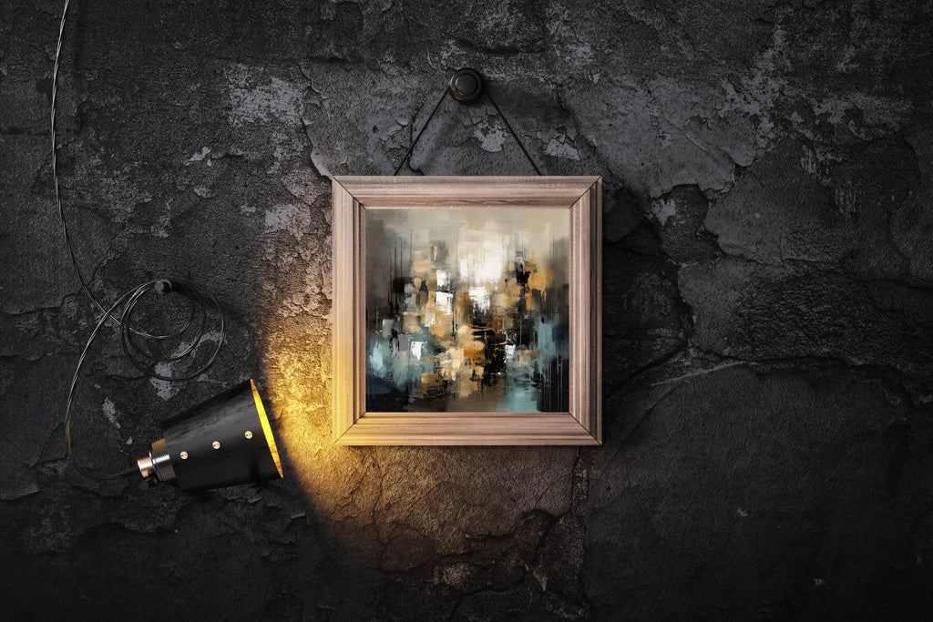 Painting of a Street Cross Abstract Wall Art - beink online art store