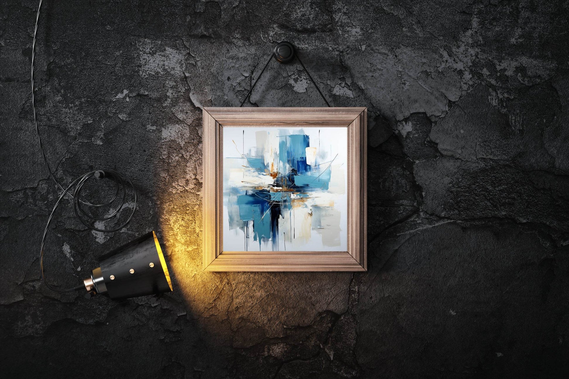 Blue and White Painting Abstract Wall Art - beink online art store