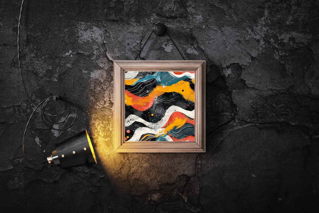 Cool Colorful Waves Abstract Wall Art - beink online art store
