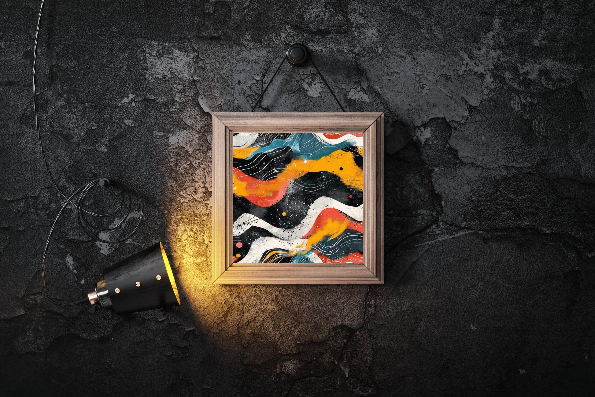 Cool Colorful Waves Abstract Wall Art - beink online art store