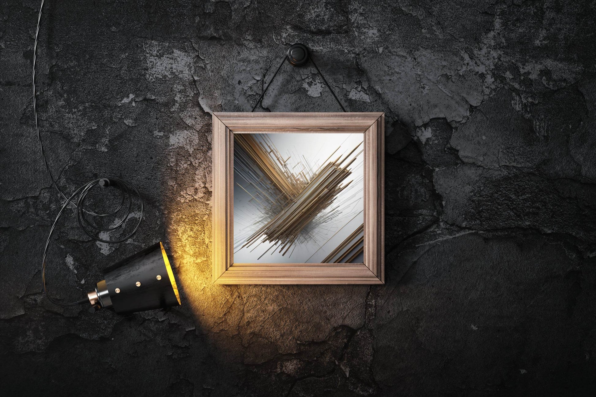 3D Spiral Fractal Design Abstract Wall Art - beink online art store