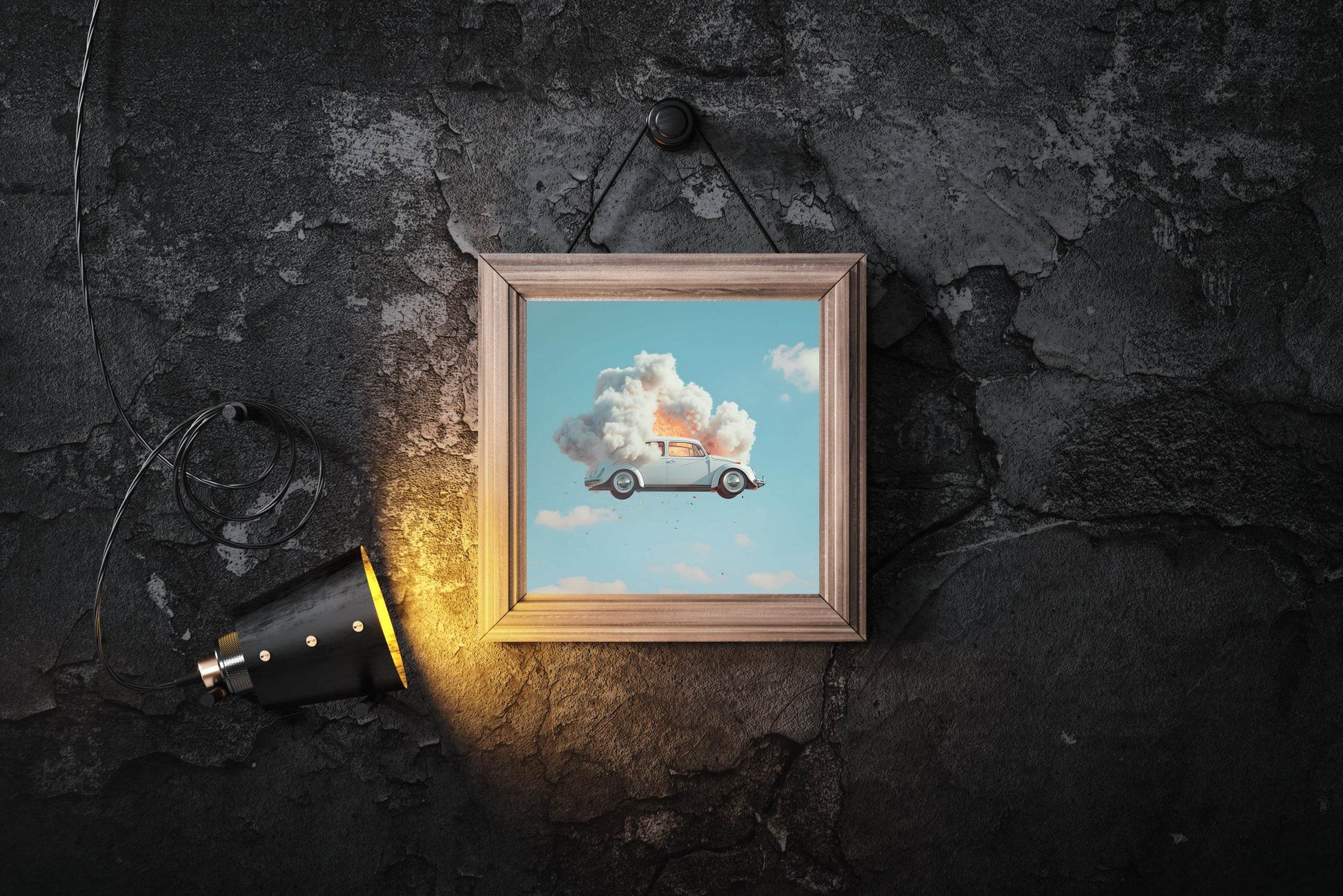 Folks Motor In Cloudy Sky Wall Art - beink online art store