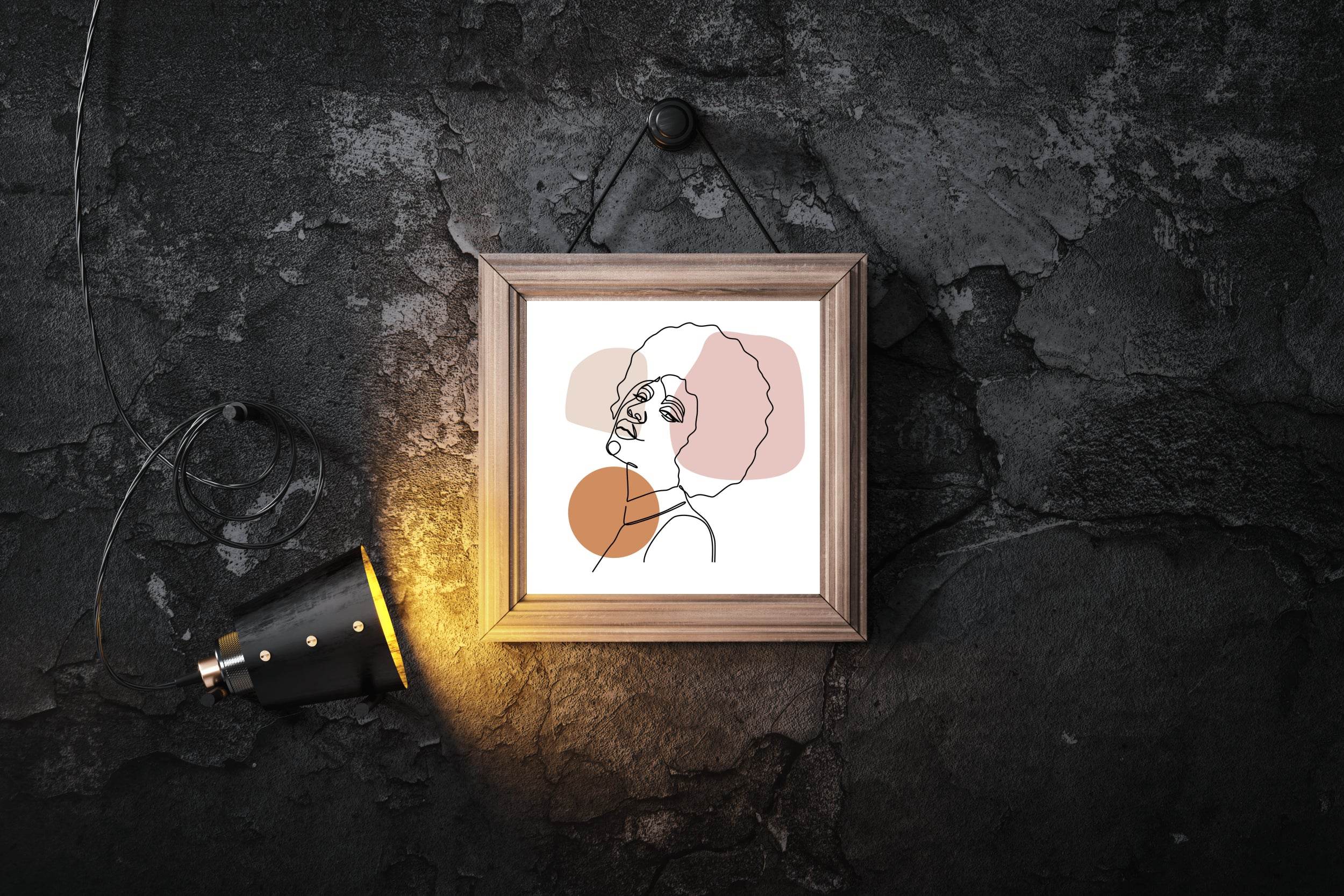 Blonde Black Woman Wall Art - beink online art store