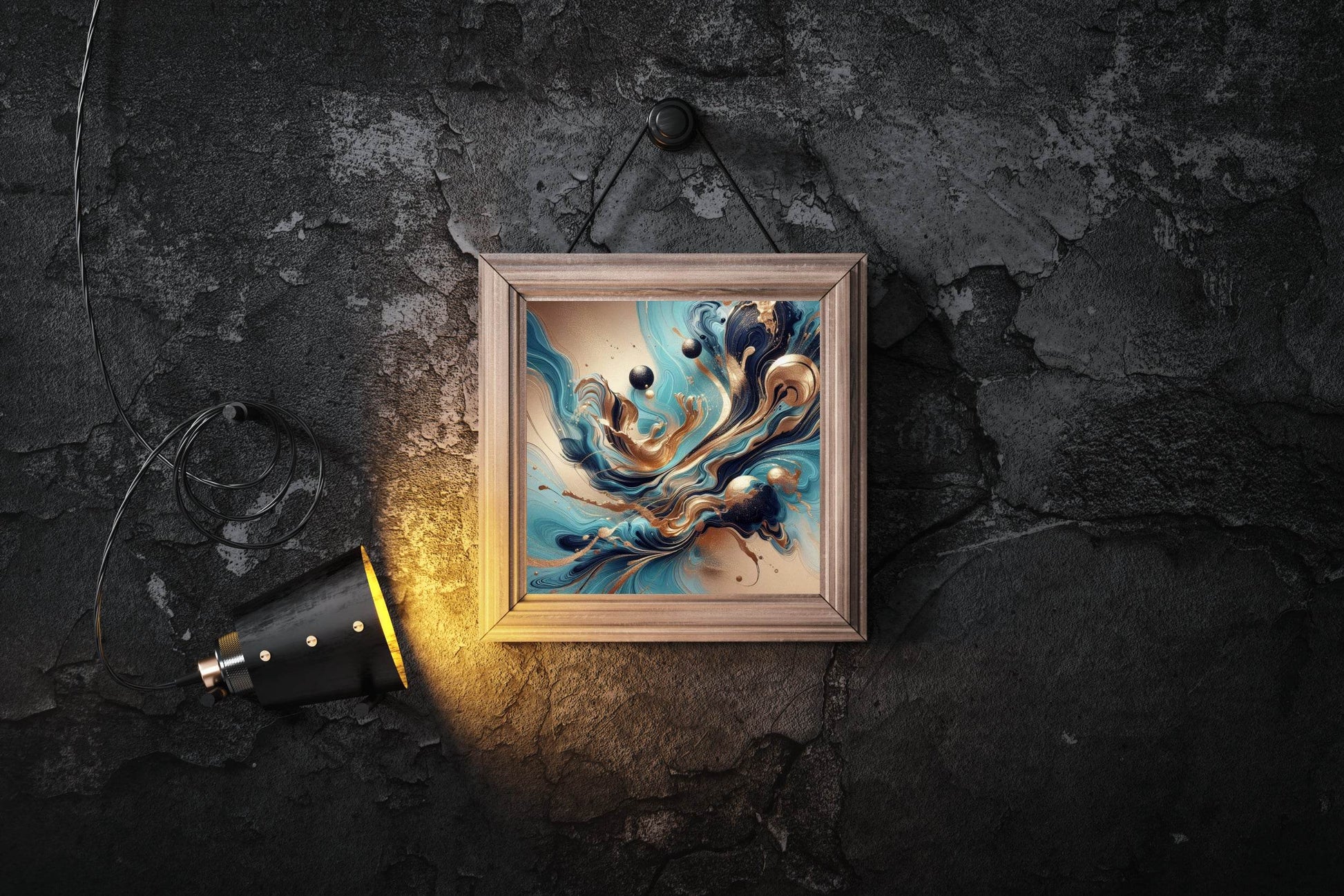 Fancy 3D Ocean Blue Abstract Wall Art - beink online art store