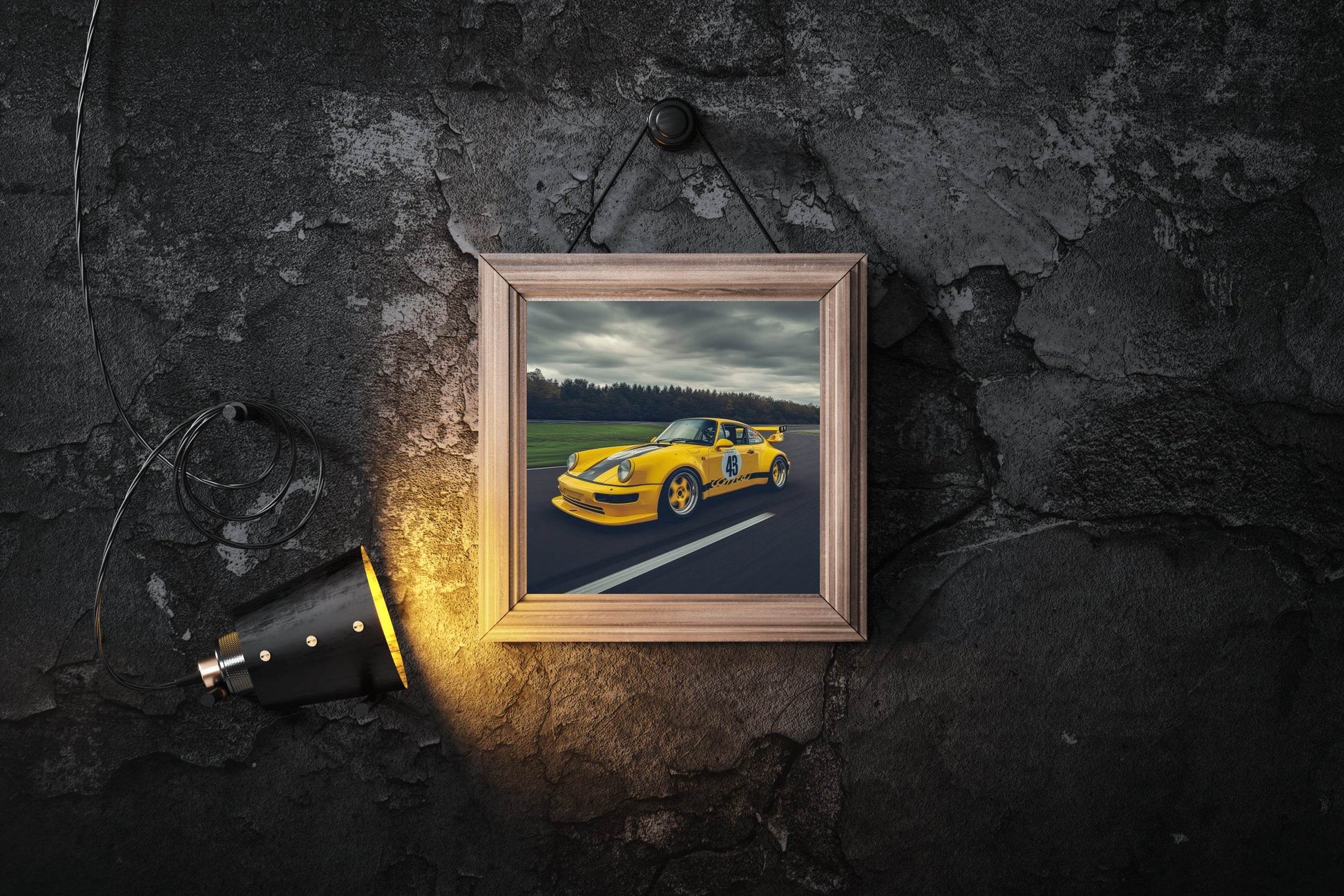 Porsche911 RWB Yellow Wall Art - beink online art store
