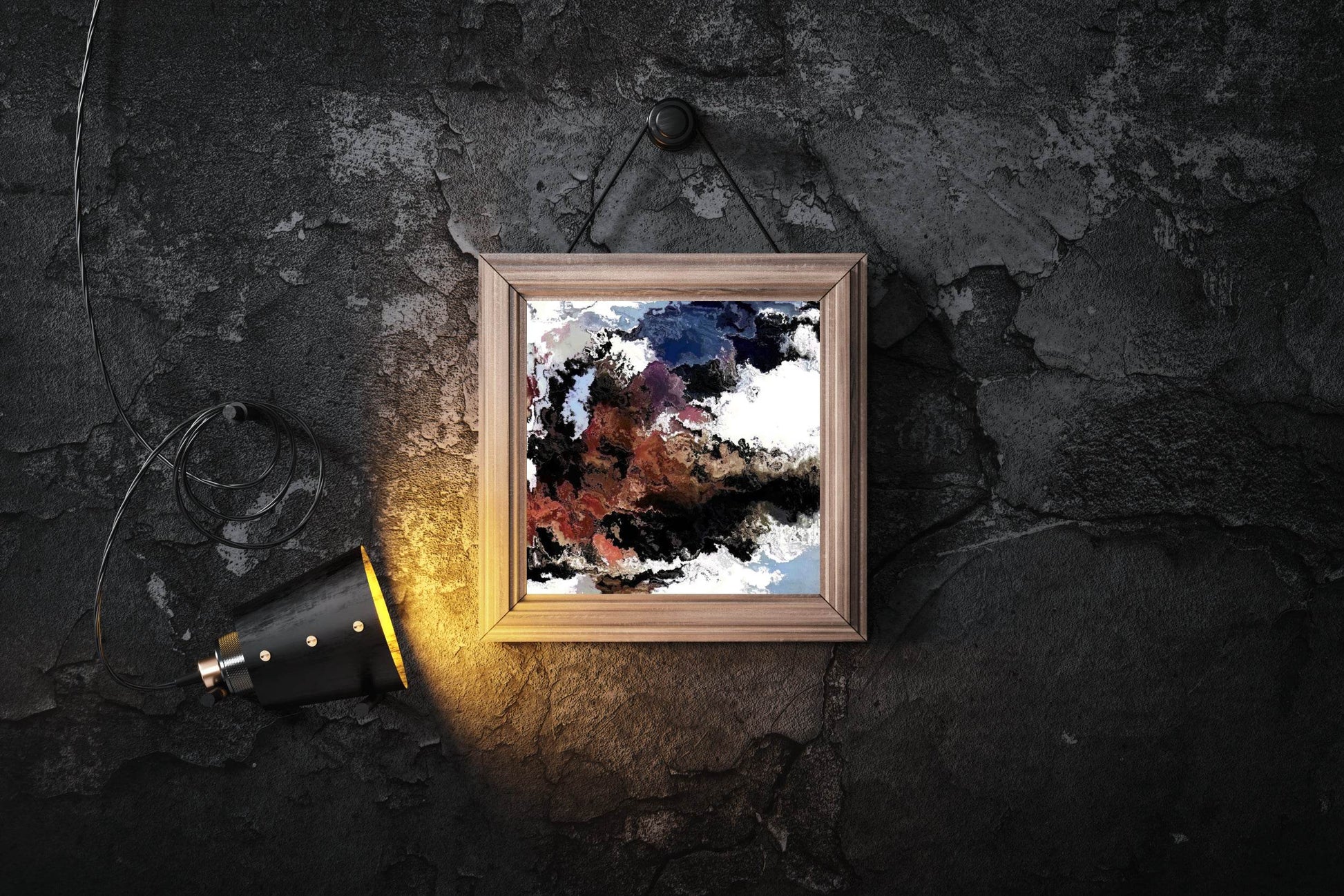 Dark Color Smoky Clouds Abstract Wall Art - beink online art store