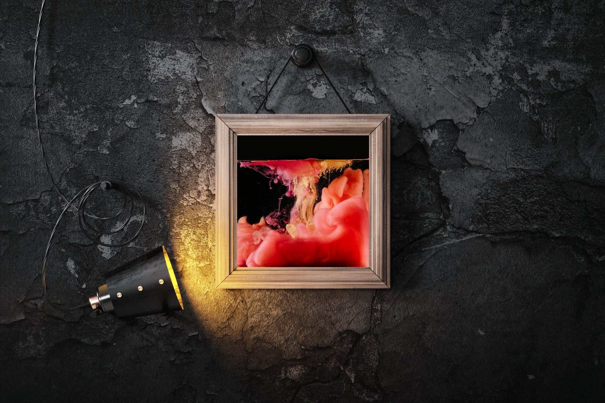 Red Smoky Drink Abstract Wall Art - beink online art store