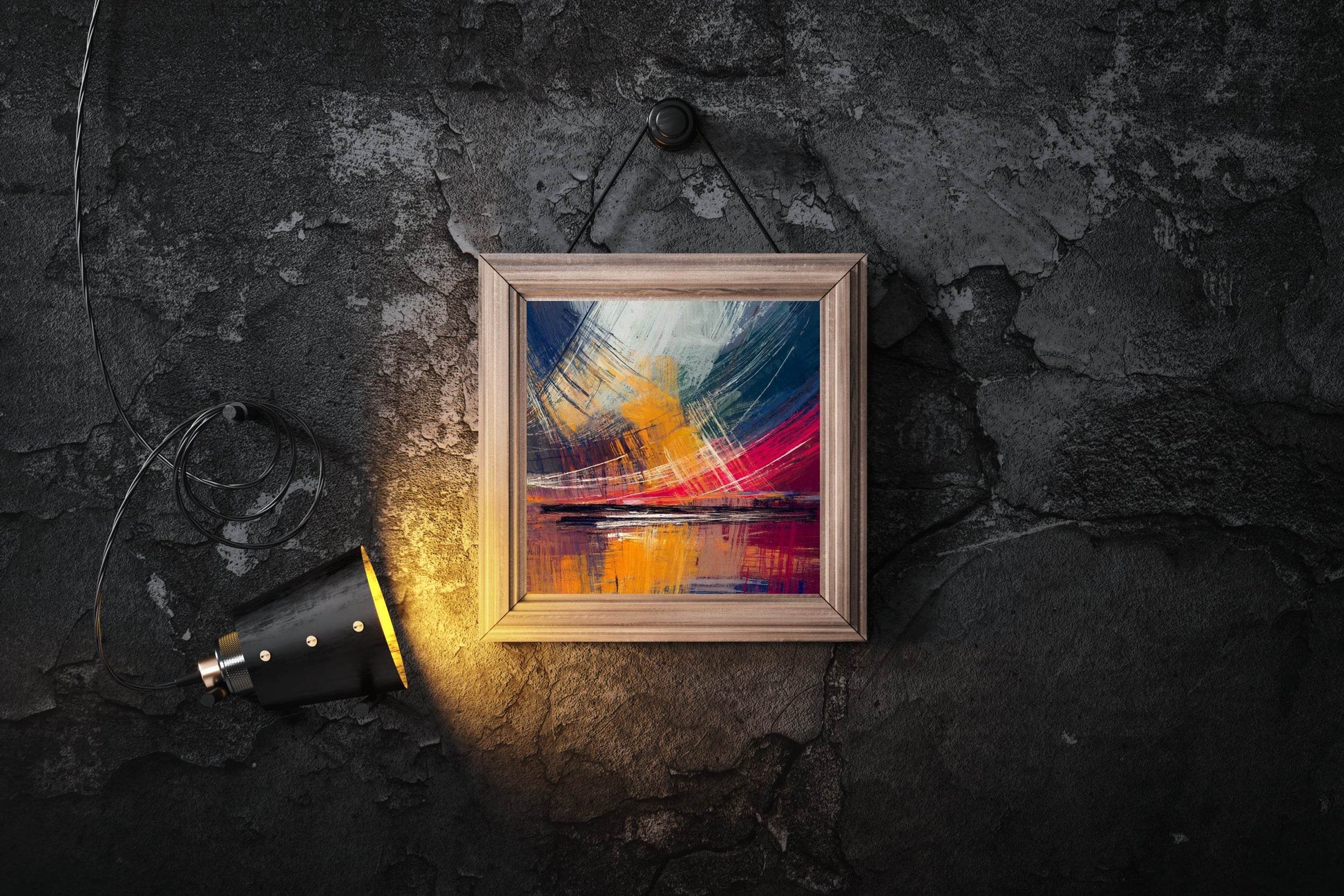 Thin Brush Strokes Abstract Wall Art - beink online art store
