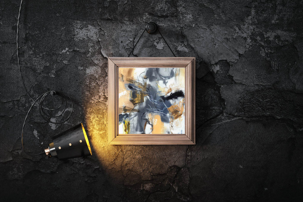 Desert View With Brush Strokes Abstract Wall Art - beink online art store