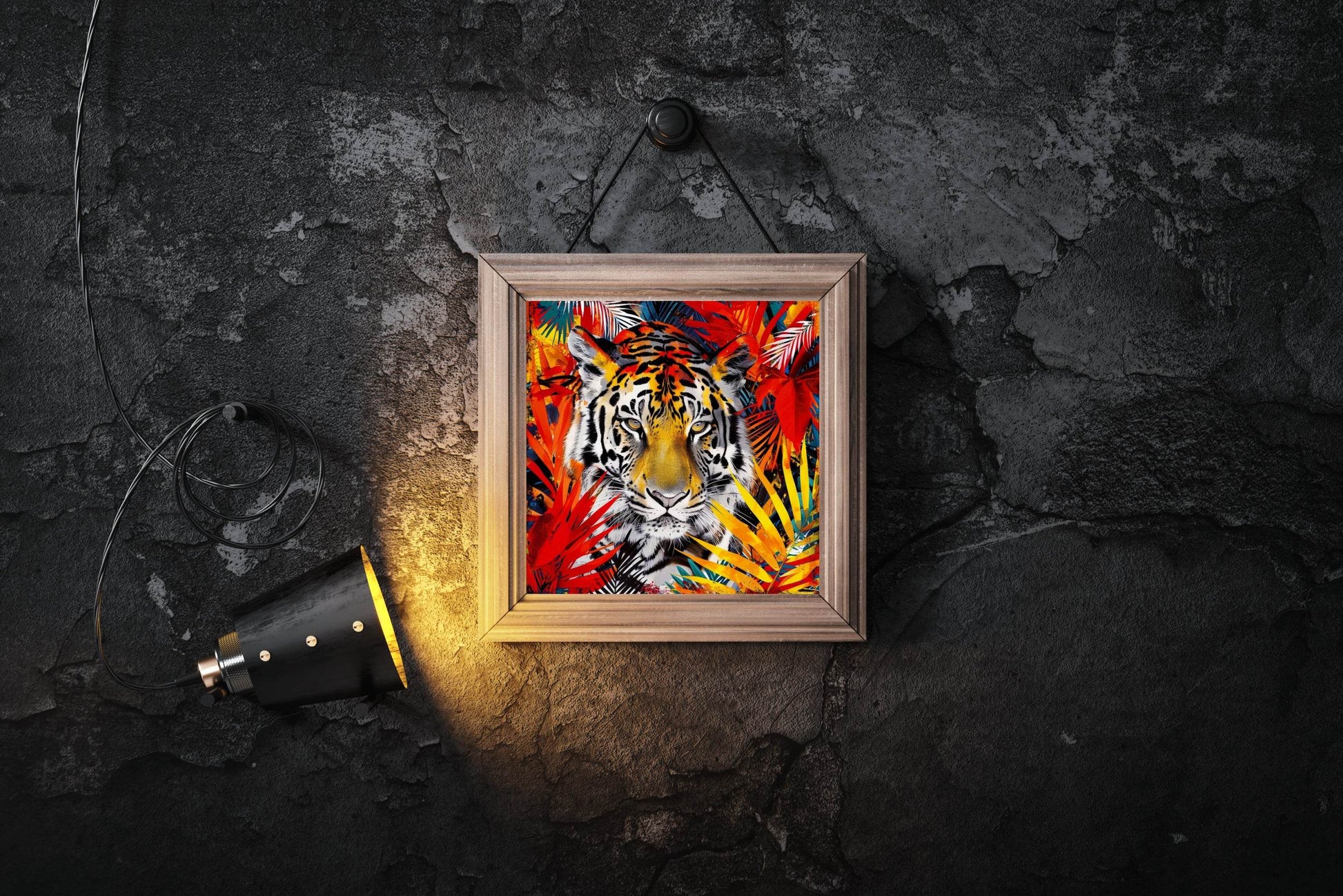 Painting of Tiger in a Jungle - beink online art store