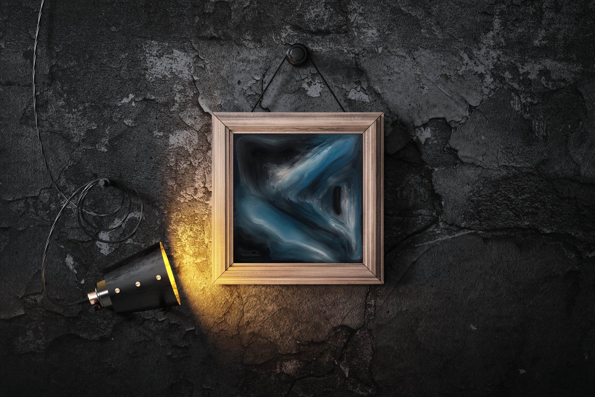 Irregular Night Waves Abstract Wall Art - beink online art store