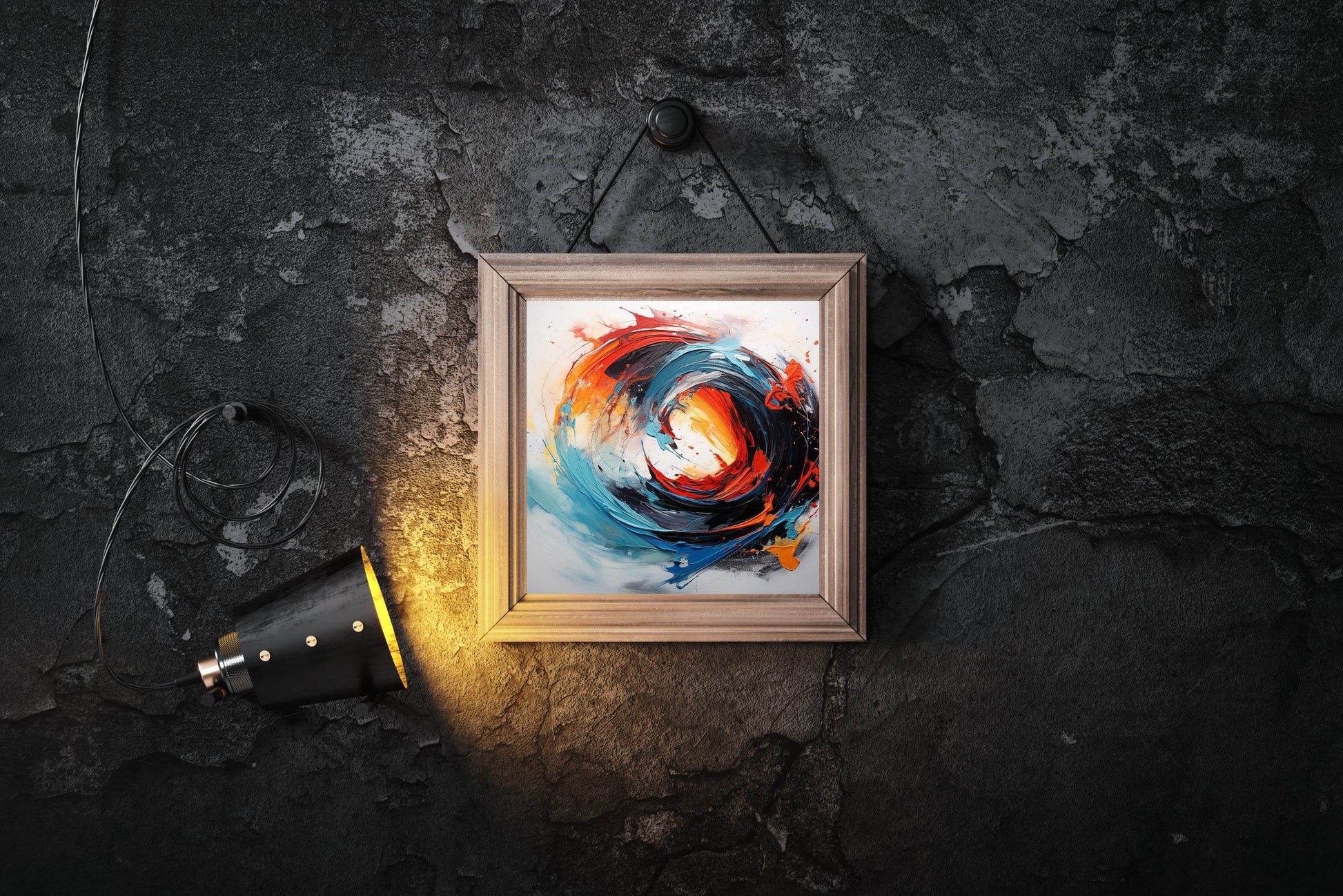 Colorful Painting Circle Abstract Wall Art - beink online art store