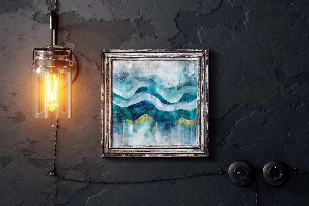 Mountain Brush Strokes Abstract Wall Art - beink online art store