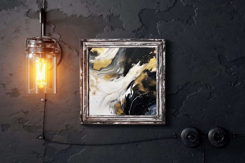 Sharp Smoky Black Brush Stroke Wall Art - beink online art store
