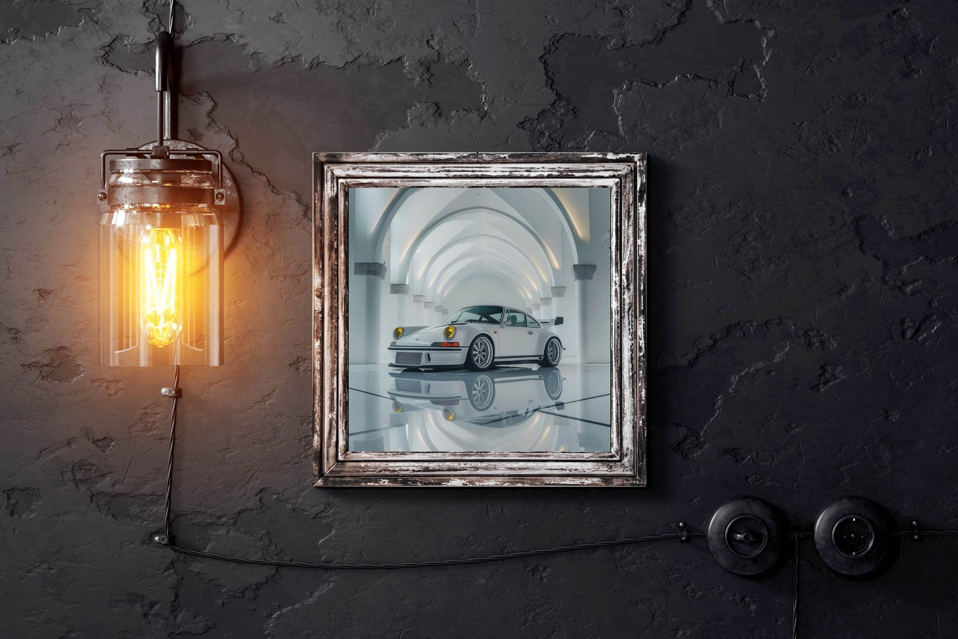 Silver Porsche GTR 911 Wall Art - beink online art store