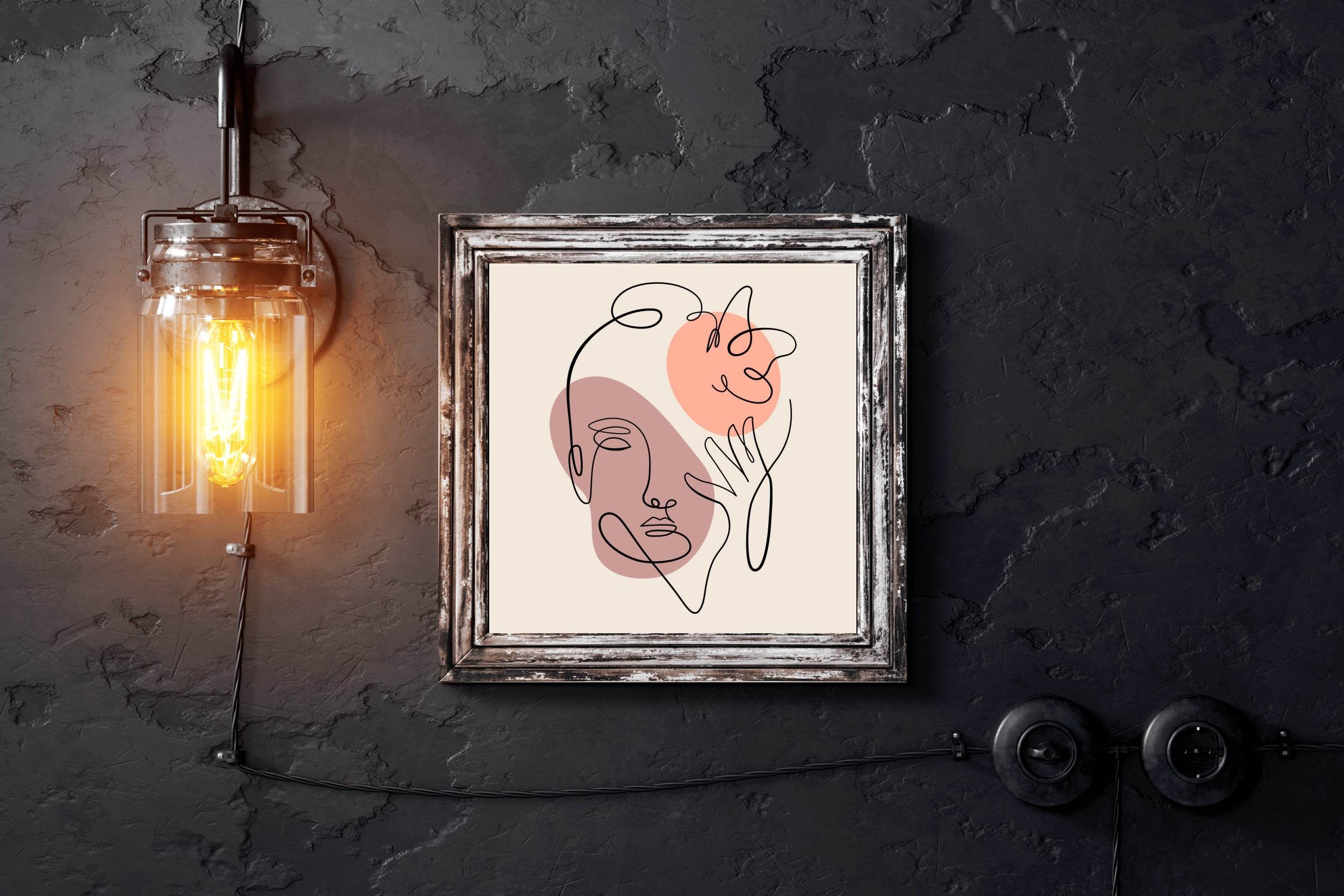 Face Mixed With Hands Wall Art - beink online art store