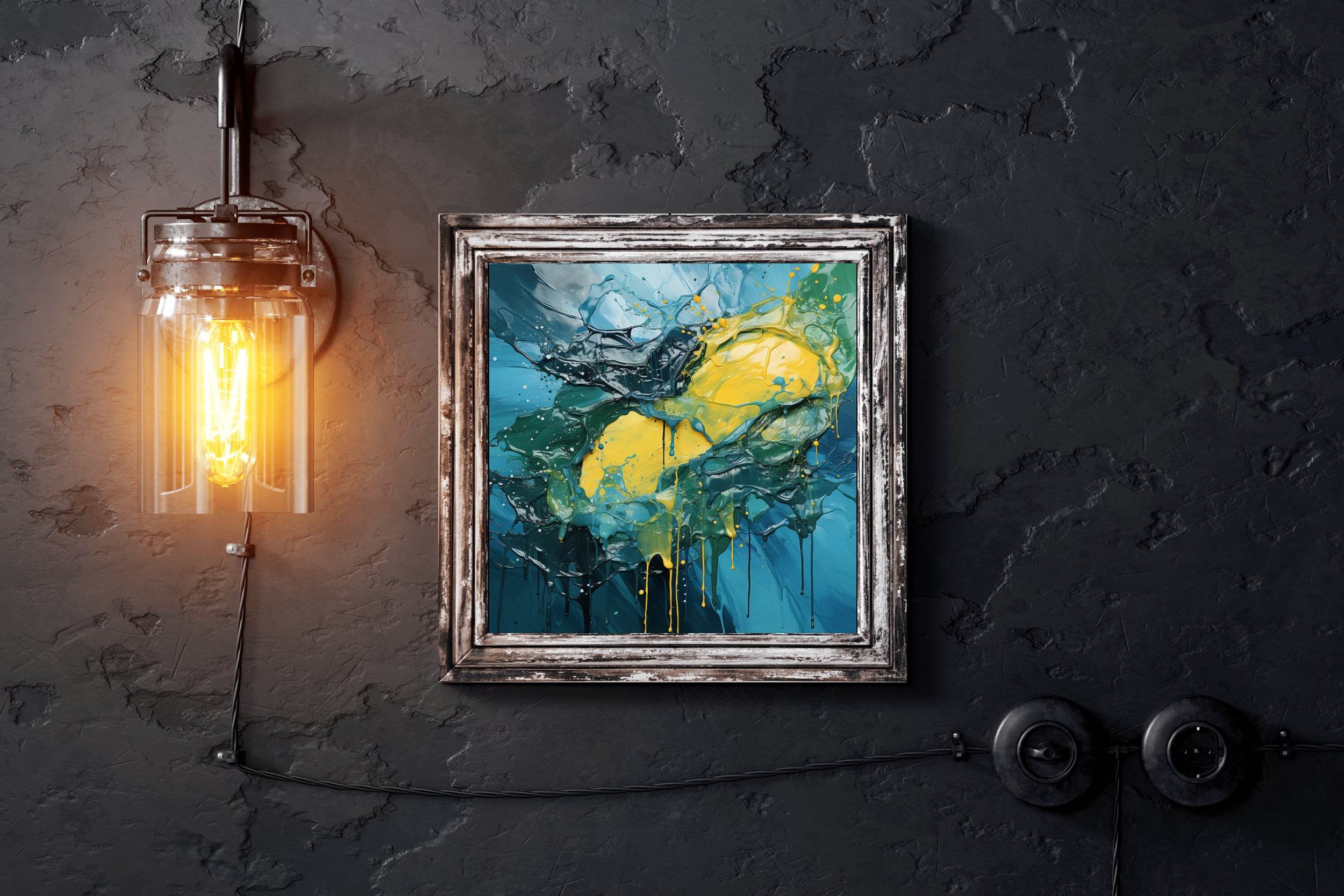 3D Effect Multi Color Brush Strokes Abstract Wall Art - beink online art store