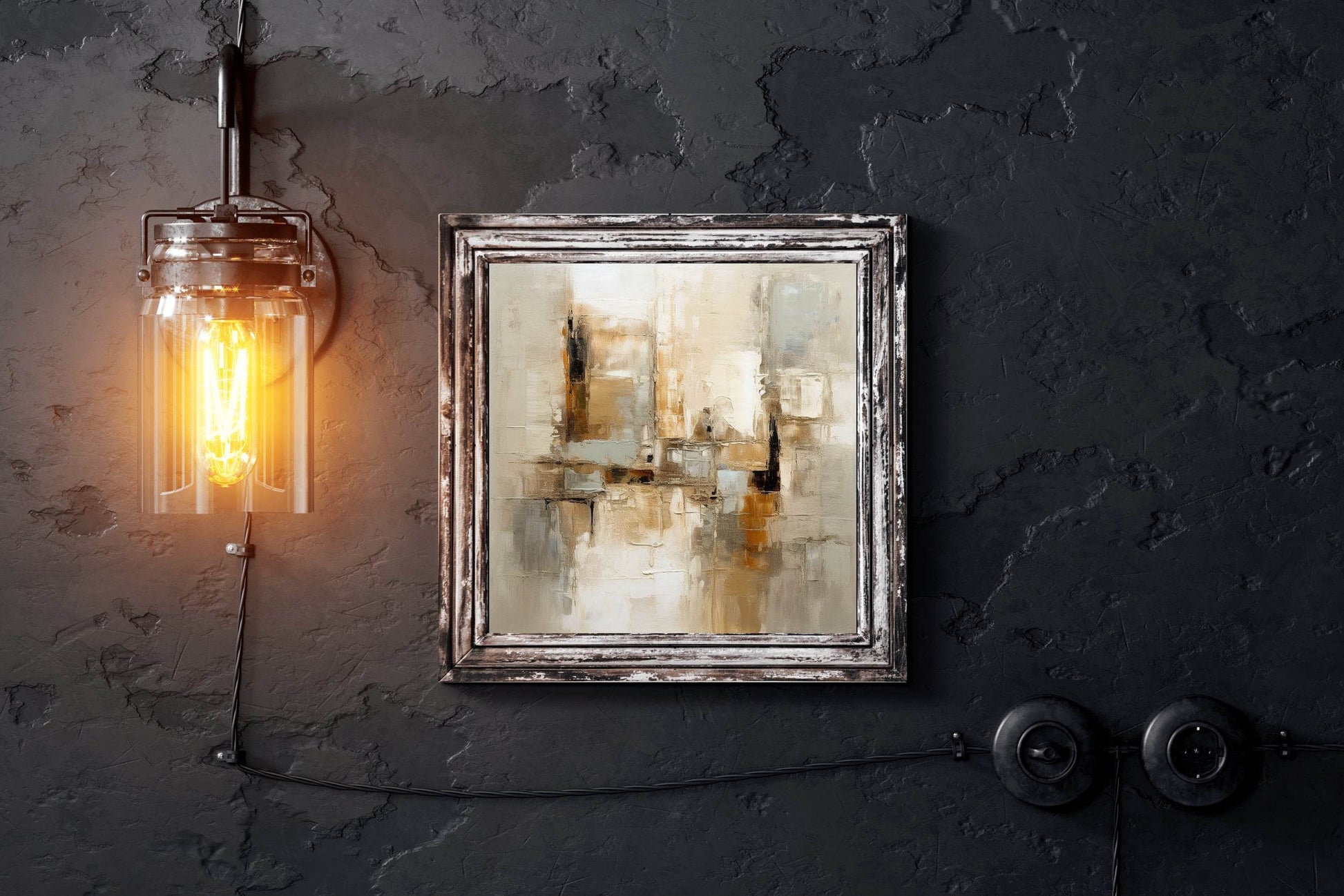 Textured Sailboat Painting Abstract Wall Art - beink online art store