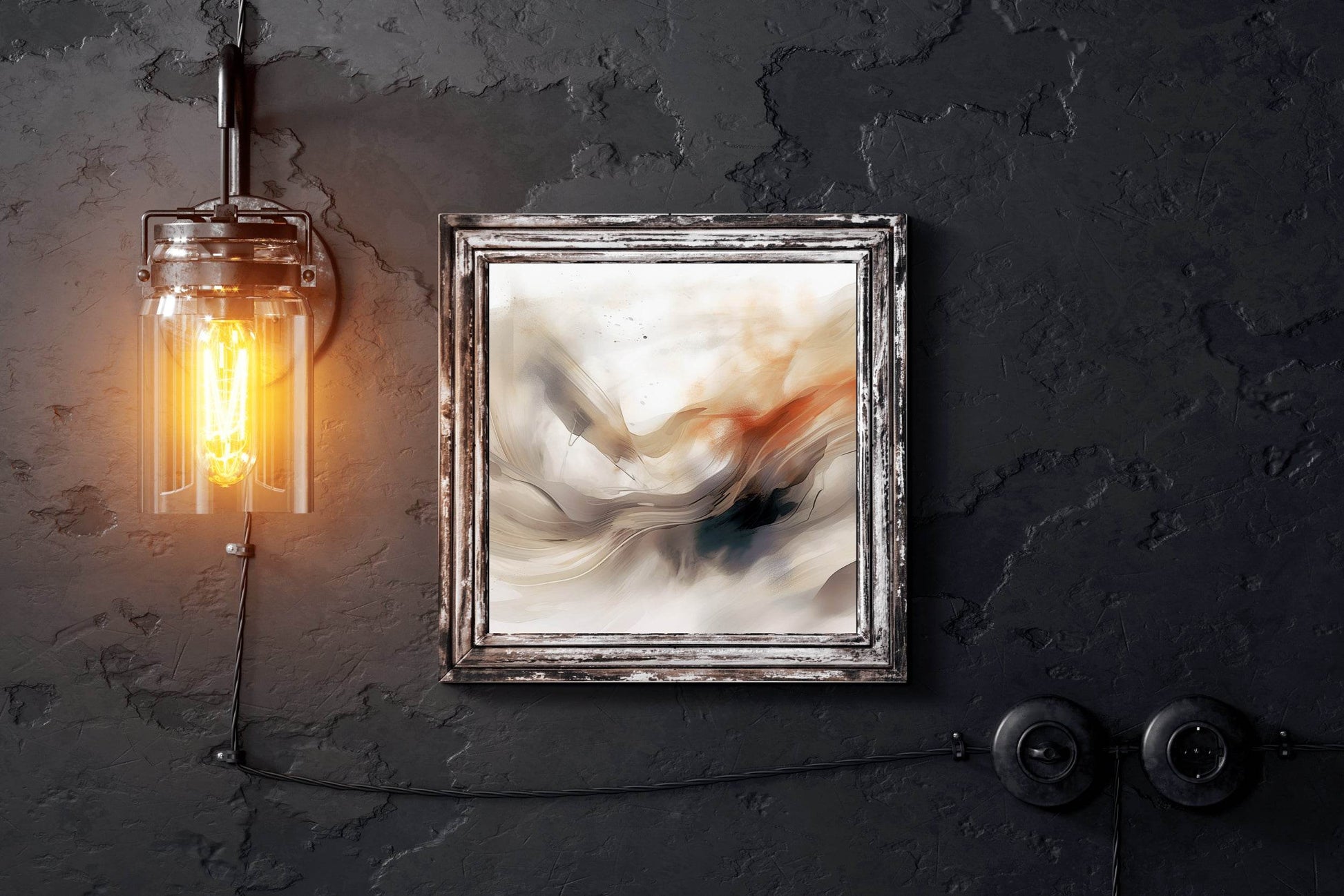Air Waves in Desert Abstract Wall Art - beink online art store