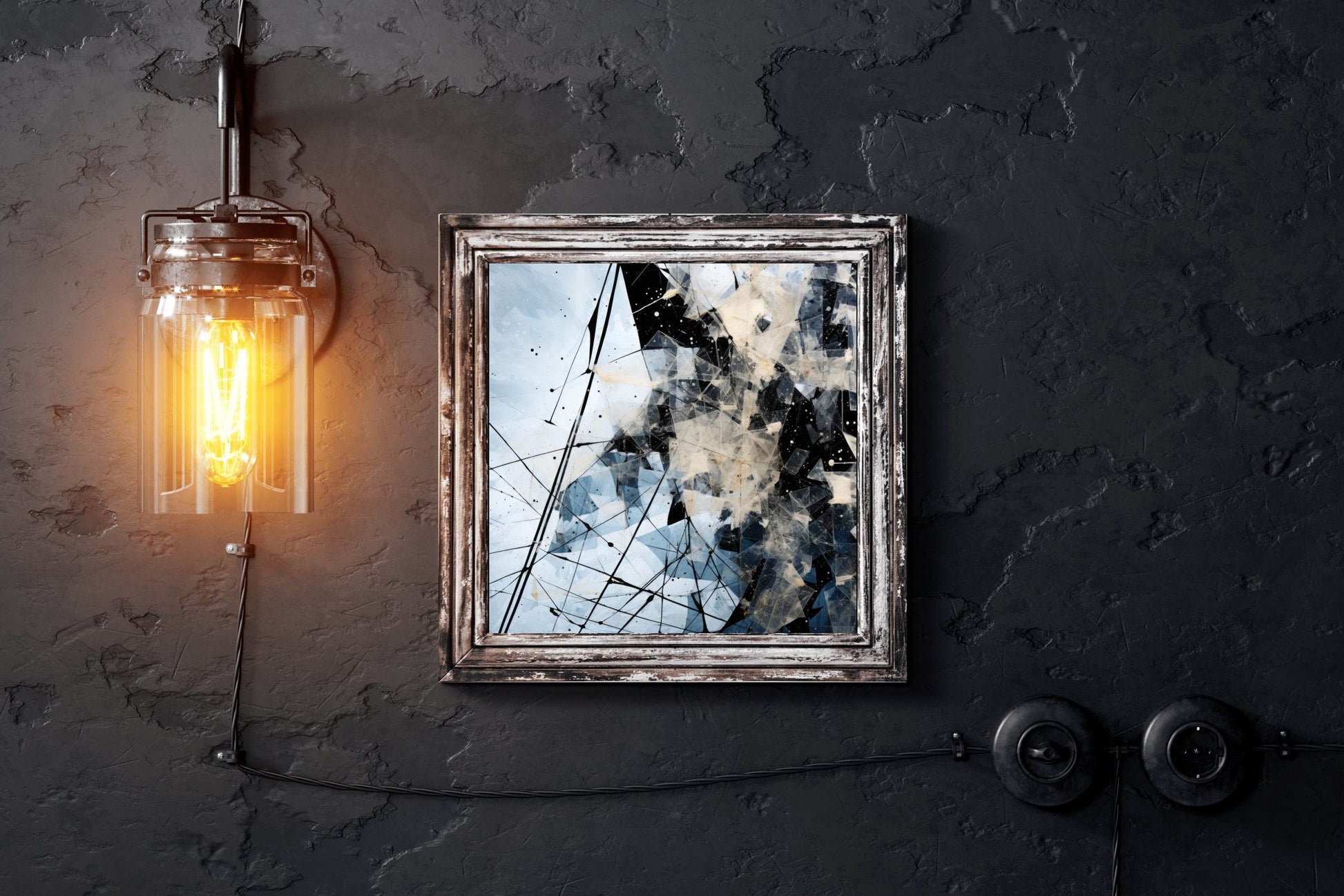 Broken Glass Abstract Wall Art - beink online art store