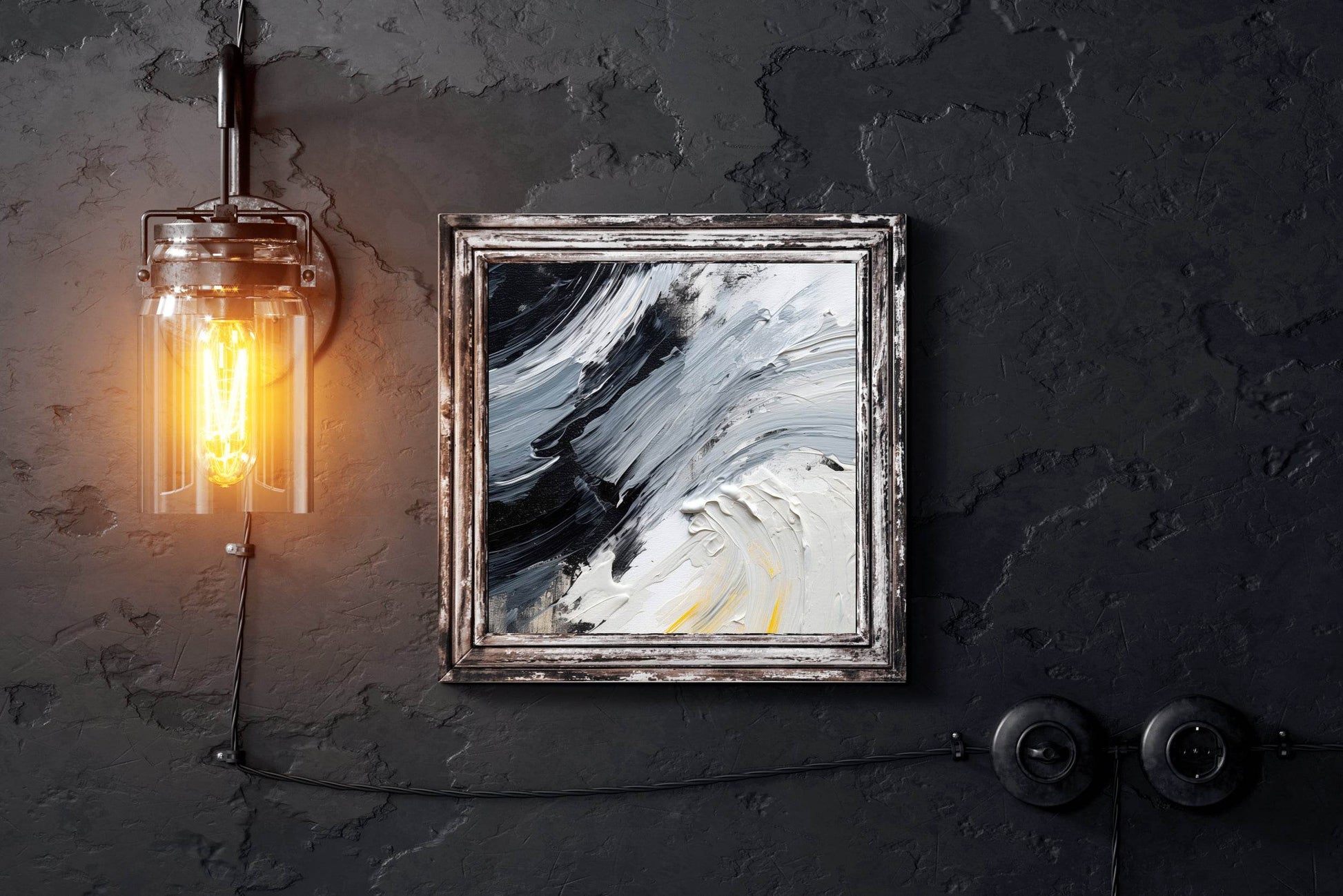 Tides Brush Strokes Abstract Wall Art - beink online art store