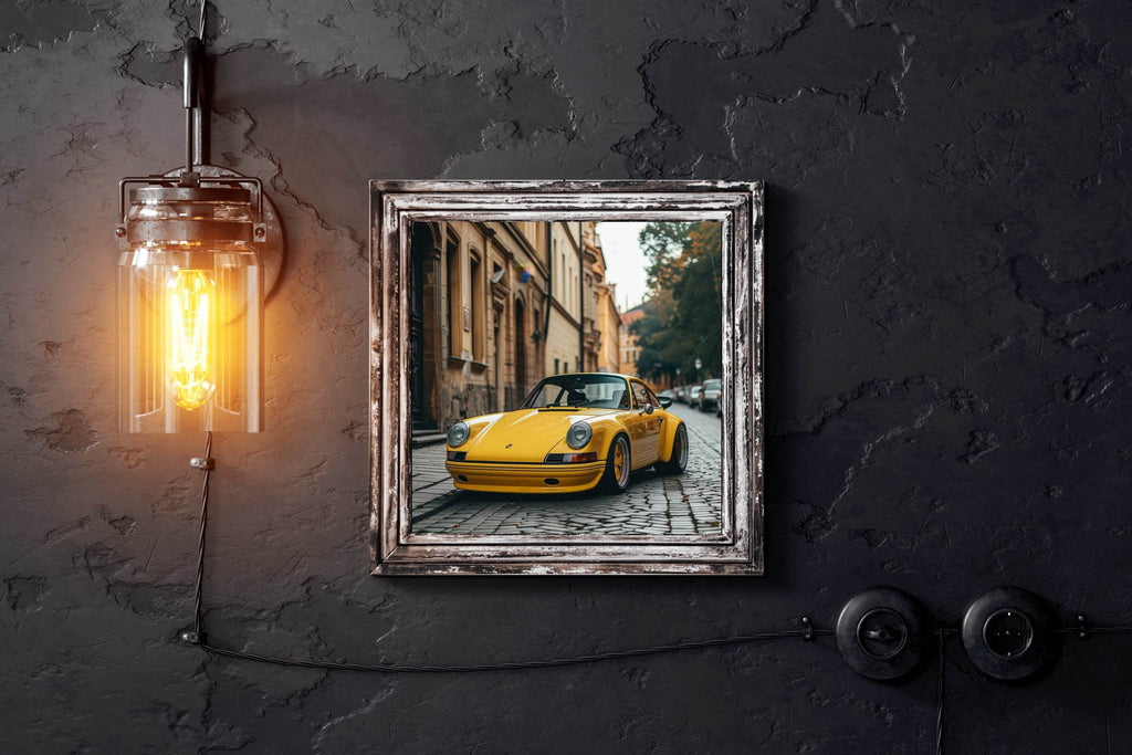 Yellow Porsche 911 RE Wall Art - beink online art store