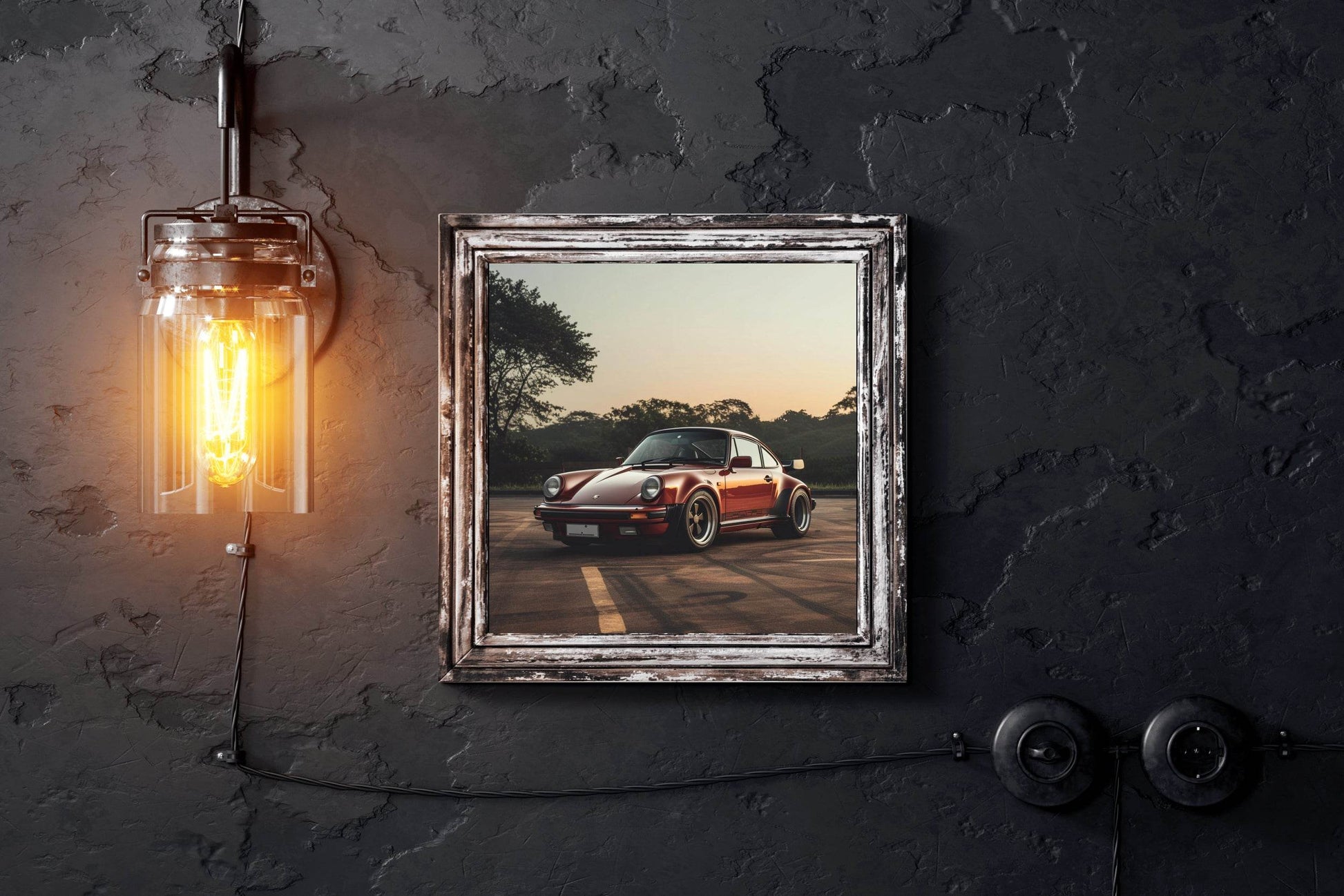 Porsche930 Turbo Red Wall Art - beink online art store