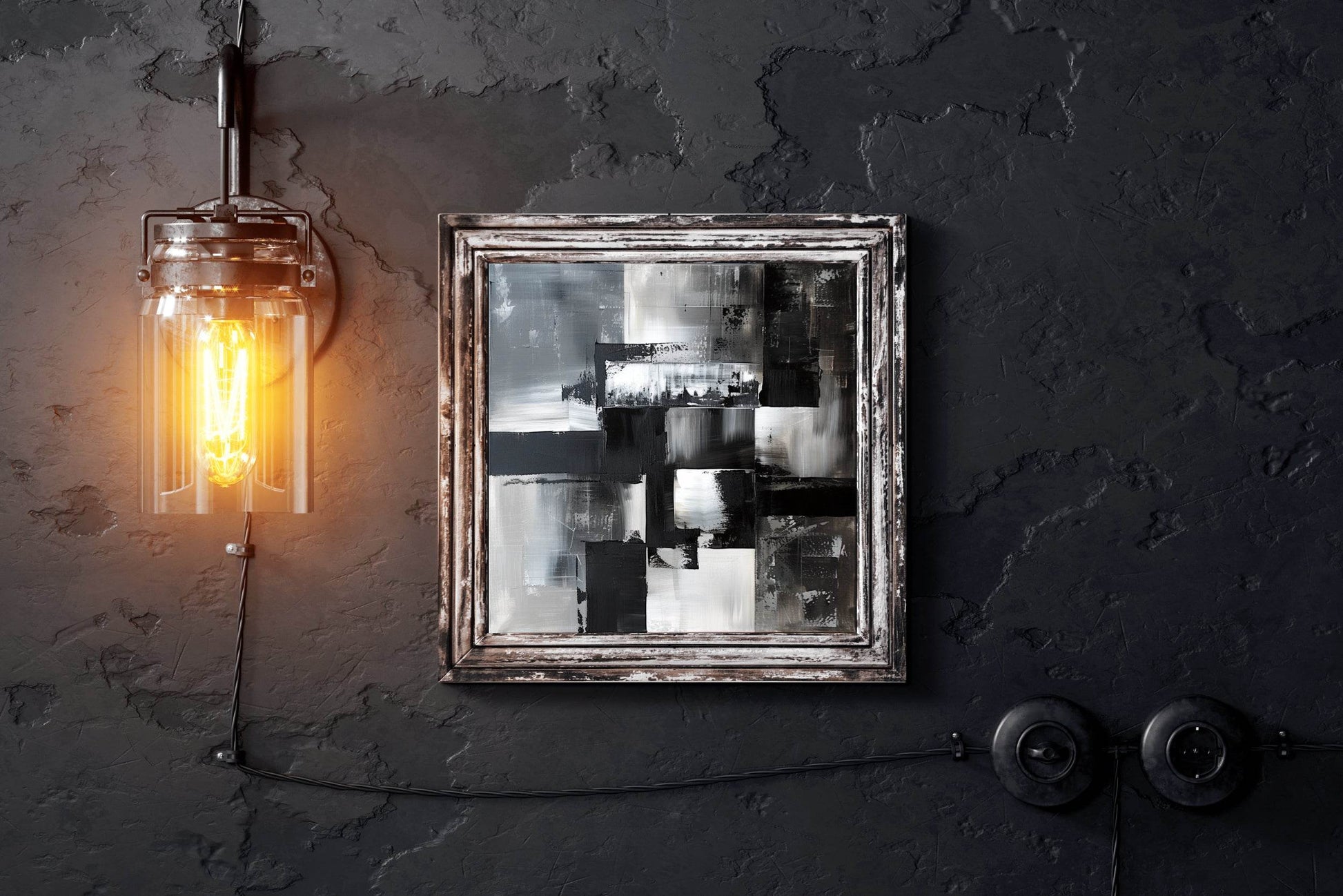 Monochrome Reflections Modren Wall Art - beink online art store